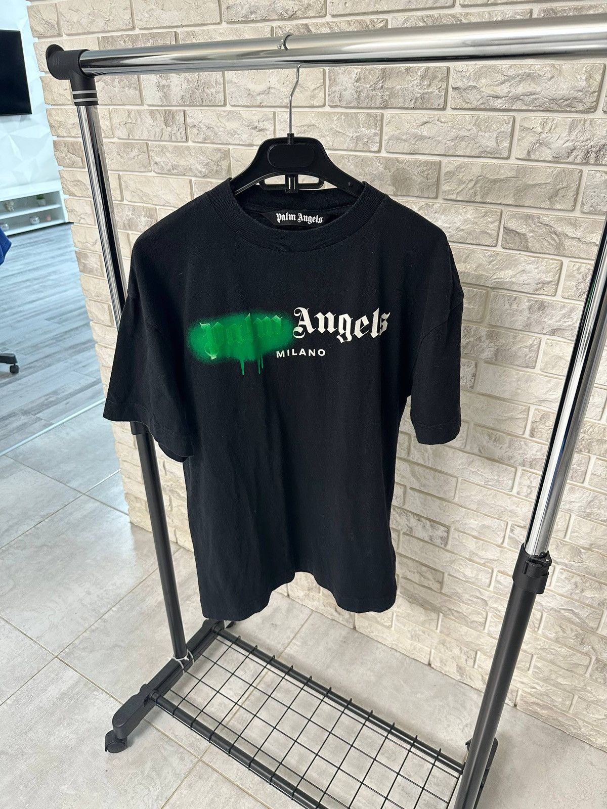 Palm Angels Palm Angels Sprayed T-shirt Size US M / EU 48-50 / 2 - 2 Thumbnail