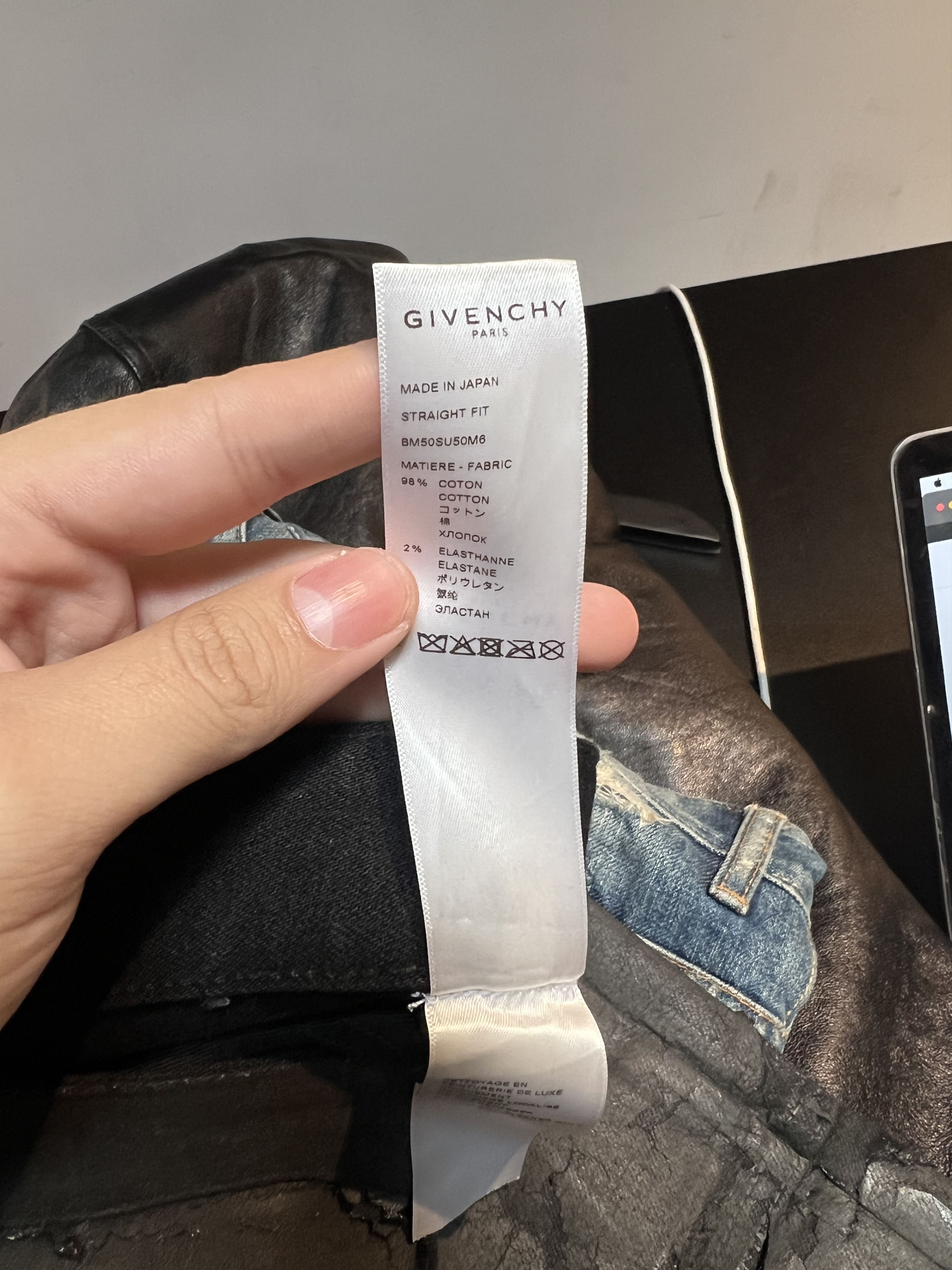 Givenchy Givenchy Painted Zipper Denim Size US 33 - 7 Thumbnail