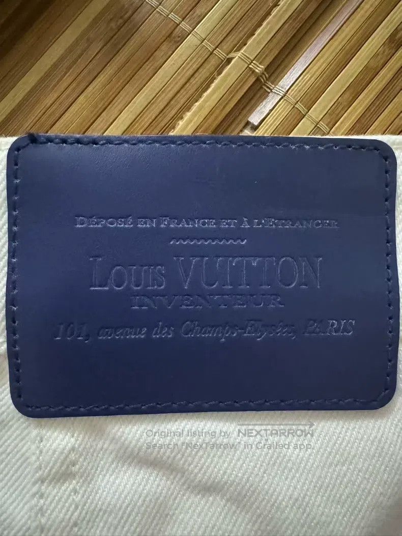 Louis Vuitton Louis Vuitton Denim Skirt with White Old Flower Pocket ski Size 35" - 3 Thumbnail