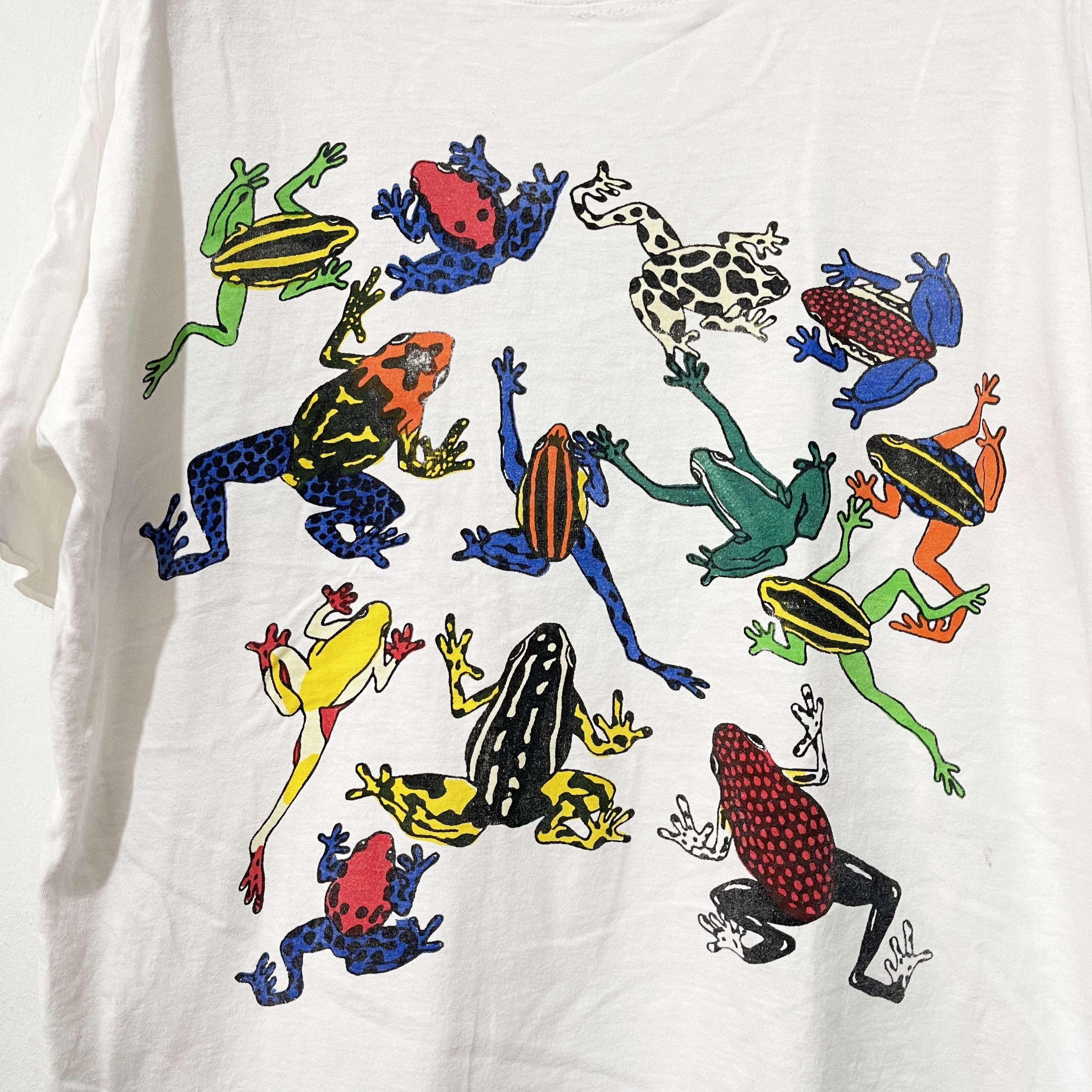 Vintage Vintage 90s Frog Amazon T-Shirt Size L / US 10 / IT 46 - 2 Thumbnail