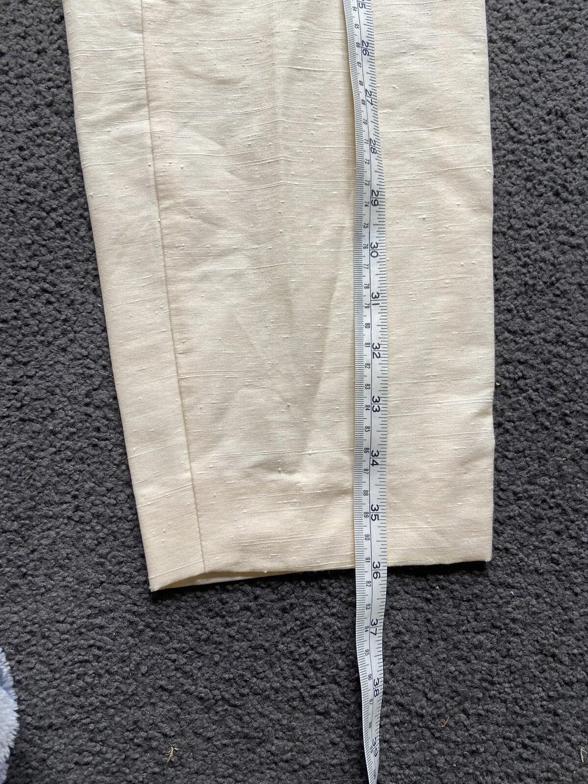 Designer Anthea Crawford Capri Pant Lemon Zip Cropped - Size 8 (001 Size 27" / US 4 / IT 40 - 7 Thumbnail