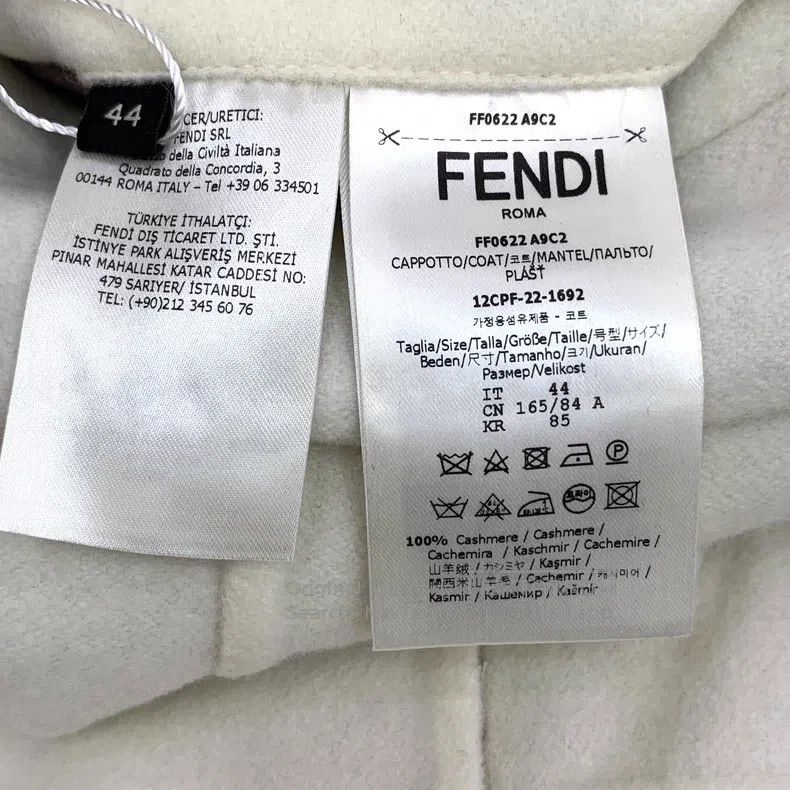 Fendi Fendi Patchwork cashmere lapel double-breasted long-sleeve Size M / US 6-8 / IT 42-44 - 6 Thumbnail