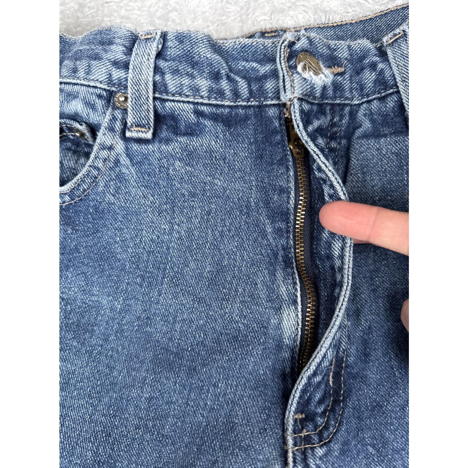 Vintage VINTAGE NY Jeans Womens Jeans Bootcut 10 Blue 27x31 Distressed 5-Pocket Pockets 90s Size 32" / US 10 / IT 46 - 5 Thumbnail