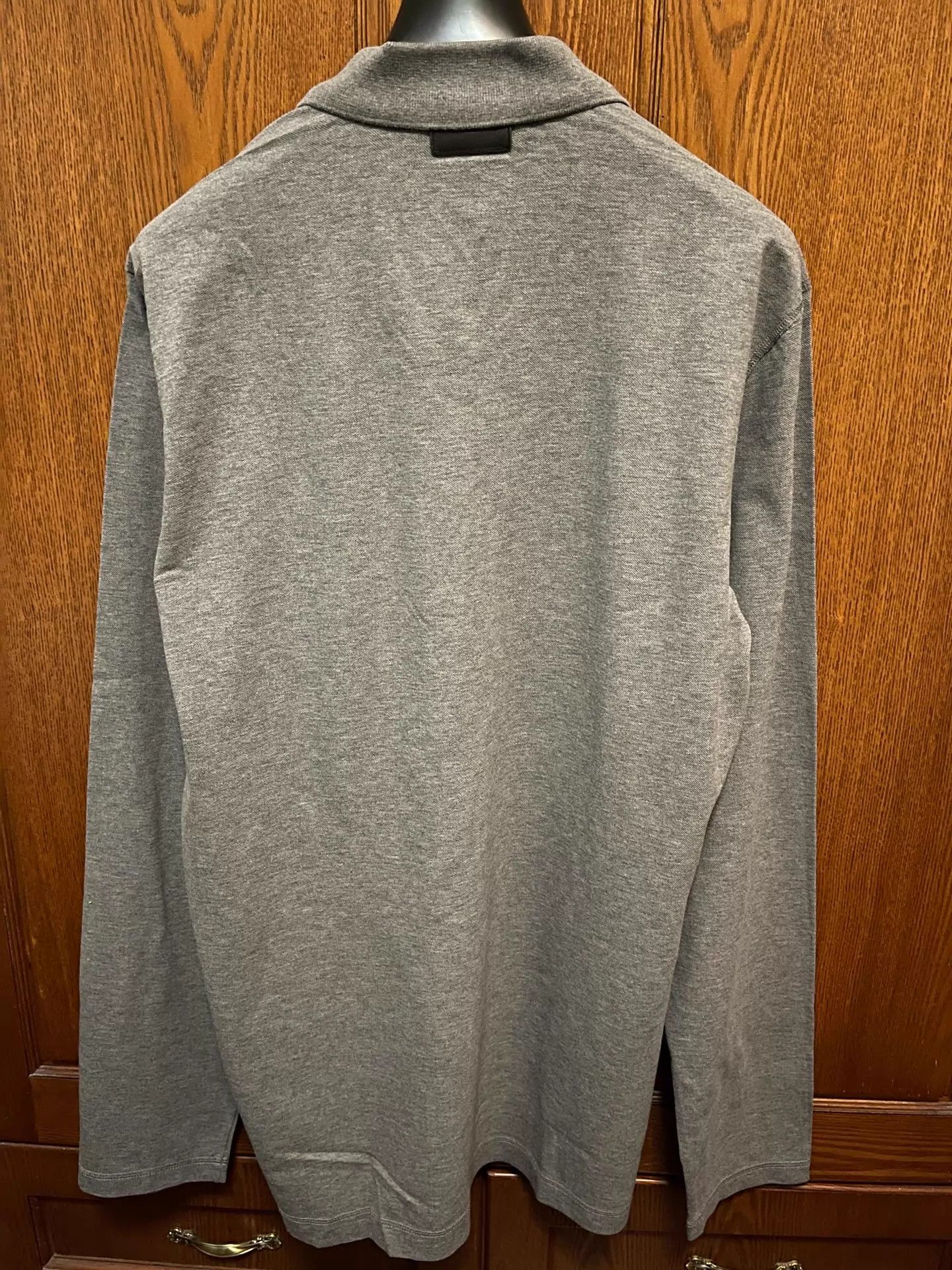 Dolce & Gabbana DG long sleeve slim fit polo shirt smoke gray 56 Size US XL / EU 56 / 4 - 2 Thumbnail
