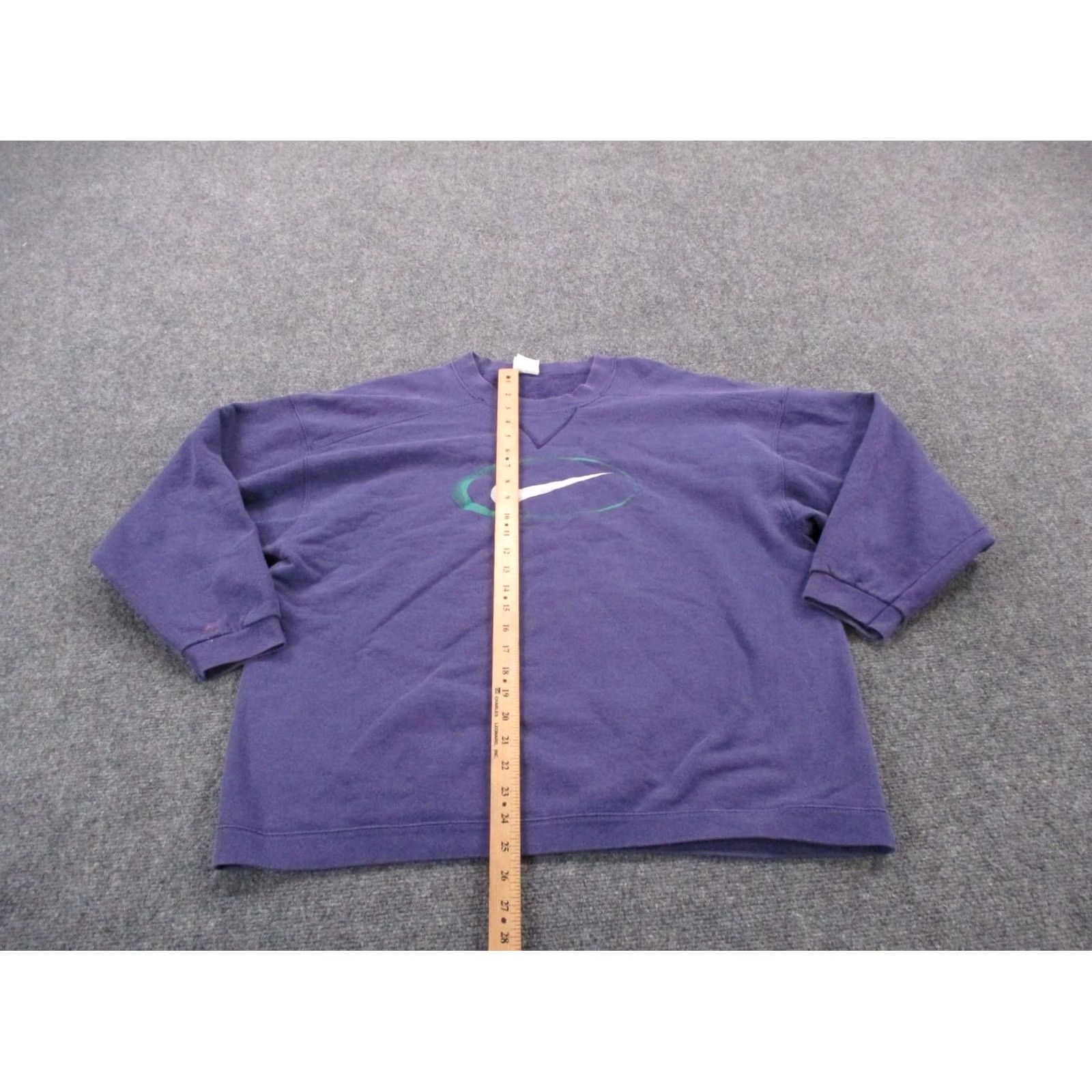 Nike Nike Sweatshirt Womens L Purple Swoosh Logo Pullover Vintage 90s Knit Crew Neck Cotton Polyester USA Made Athletic Regular Reviews-Ready Boys? Size L / US 10 / IT 46 - 3 Thumbnail