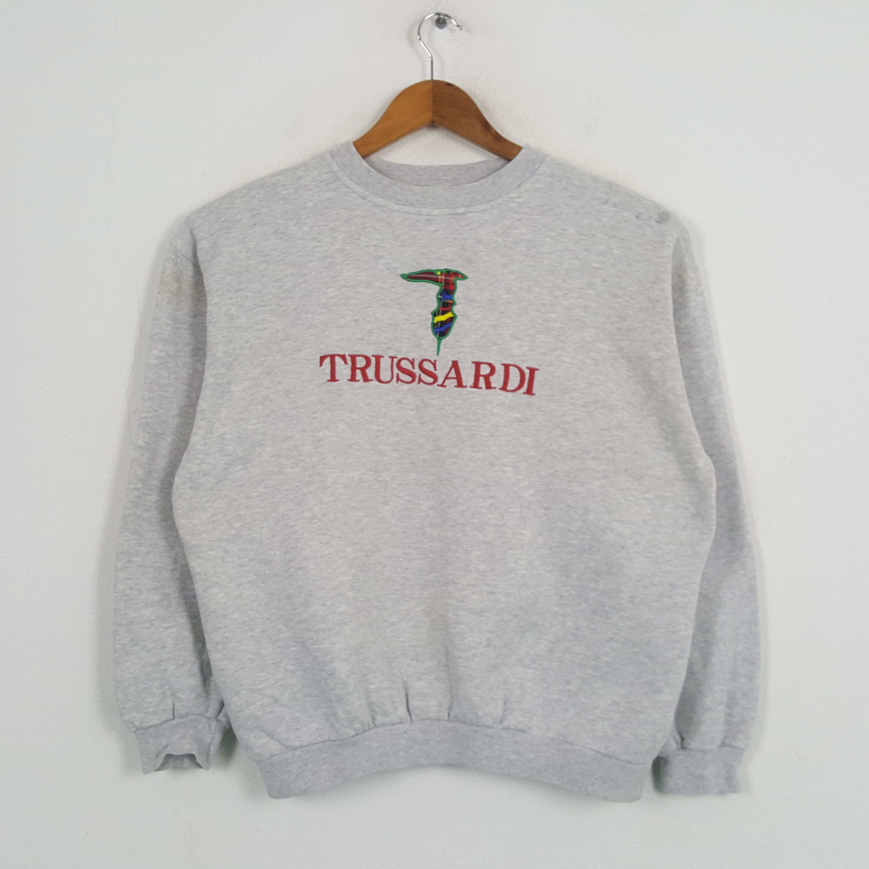 Trussardi × Vintage Vintage TRUSSARDI Italian Fashion Brand Sweatshirt C292N11 Size US L / EU 52-54 / 3 - 1 Thumbnail