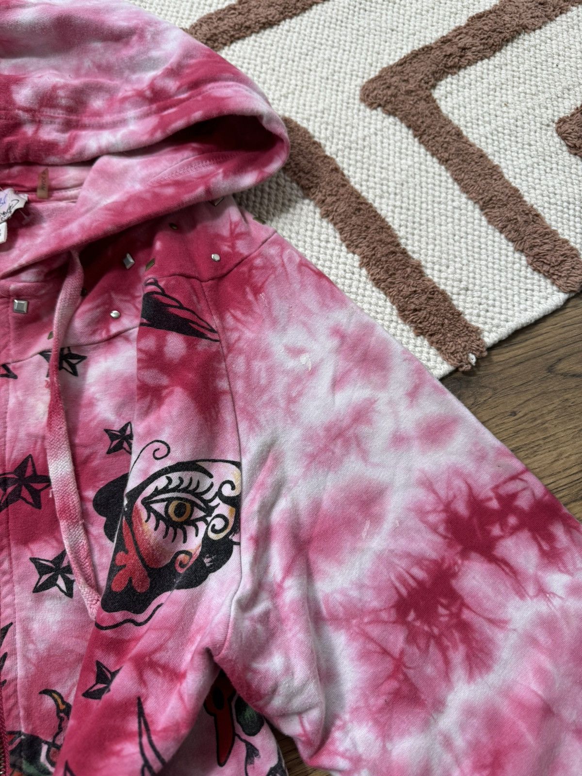 Ed Hardy VINTAGE ED HARDY ALL OVER PRINTED 2000s ZIP UP HOODIE Size M / US 6-8 / IT 42-44 - 6 Thumbnail