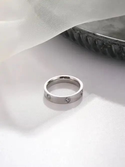 Jewelry × Vintage Retro Punk Stainless Steel Minimal Ring Vintage Size ONE SIZE - 1 Thumbnail