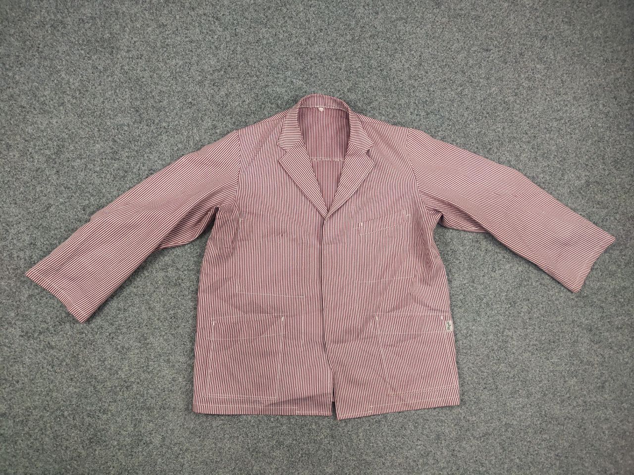 Vintage Vintage 70's Febvay Thin red stripe French Work Jacket Size US L / EU 52-54 / 3 - 8 Thumbnail