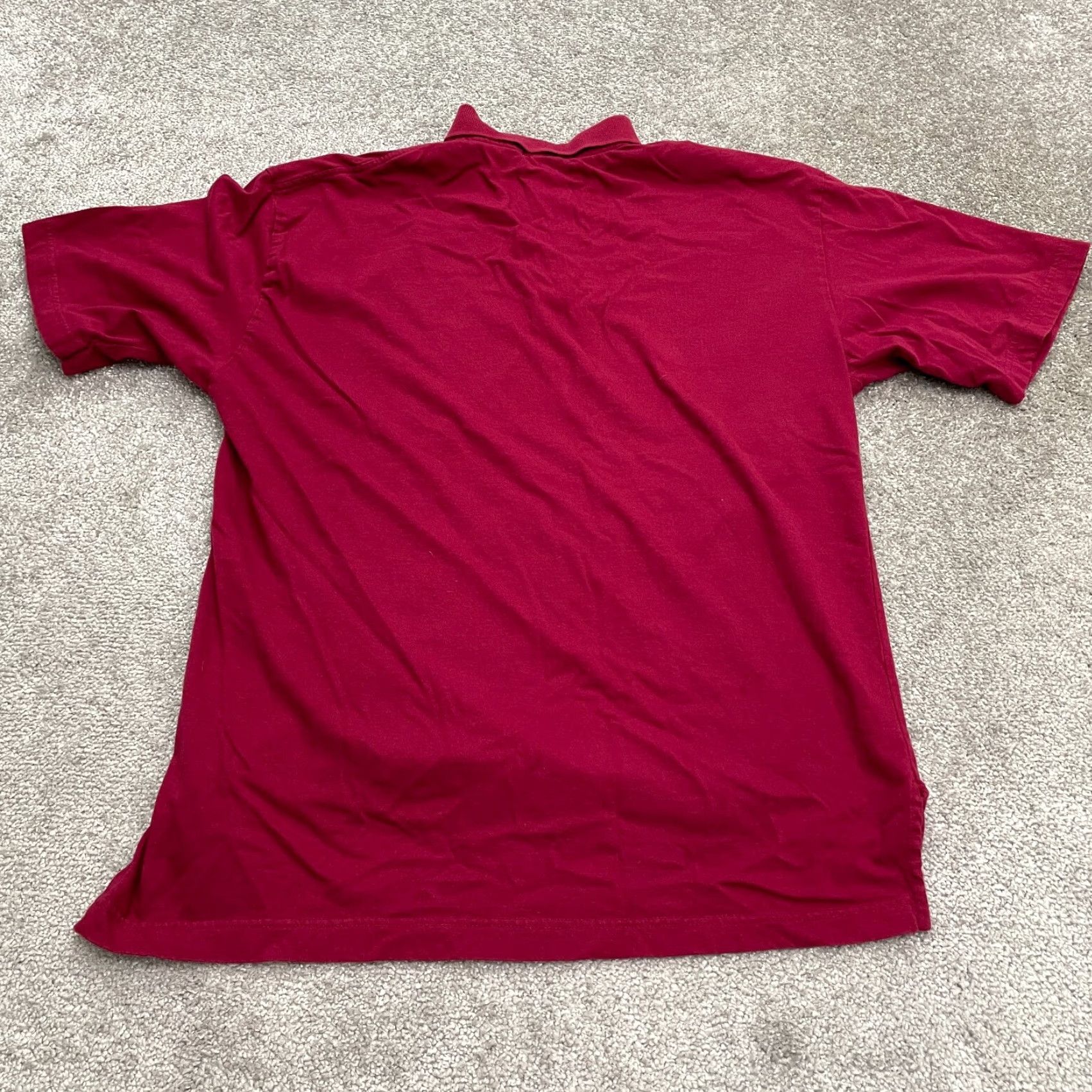 Izod VINTAGE IZOD Polo Shirt Mens L Red Cotton Short Sleeve Collared Pocket Golf Adult Large Red Smooth Logo 90s Mens Size US L / EU 52-54 / 3 - 2 Thumbnail