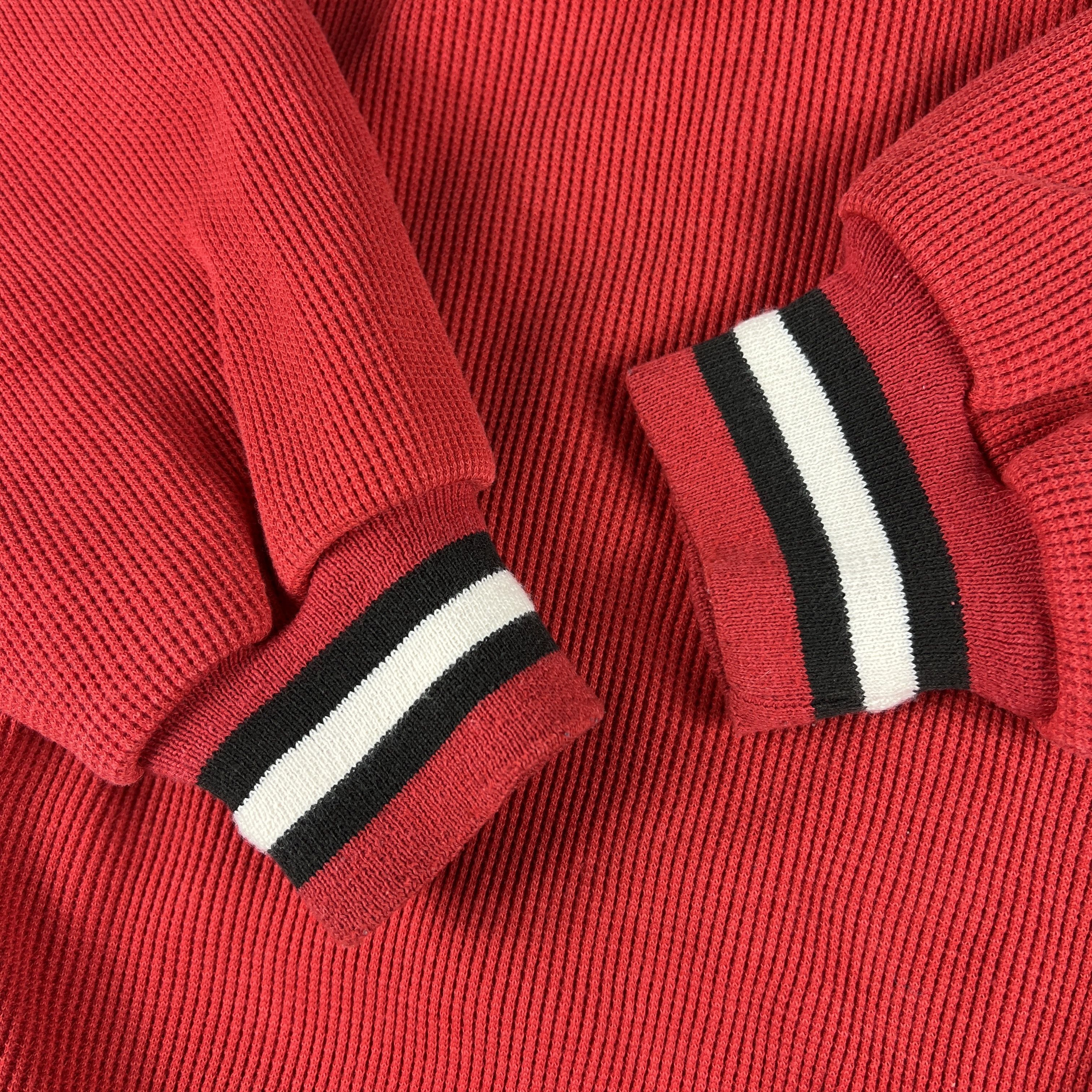 MLB × Russell Athletic × Vintage VTG Russell Cincinnati Reds Thermal Sweatshirt Red Crewneck Size US XXL / EU 58 / 5 - 7 Thumbnail