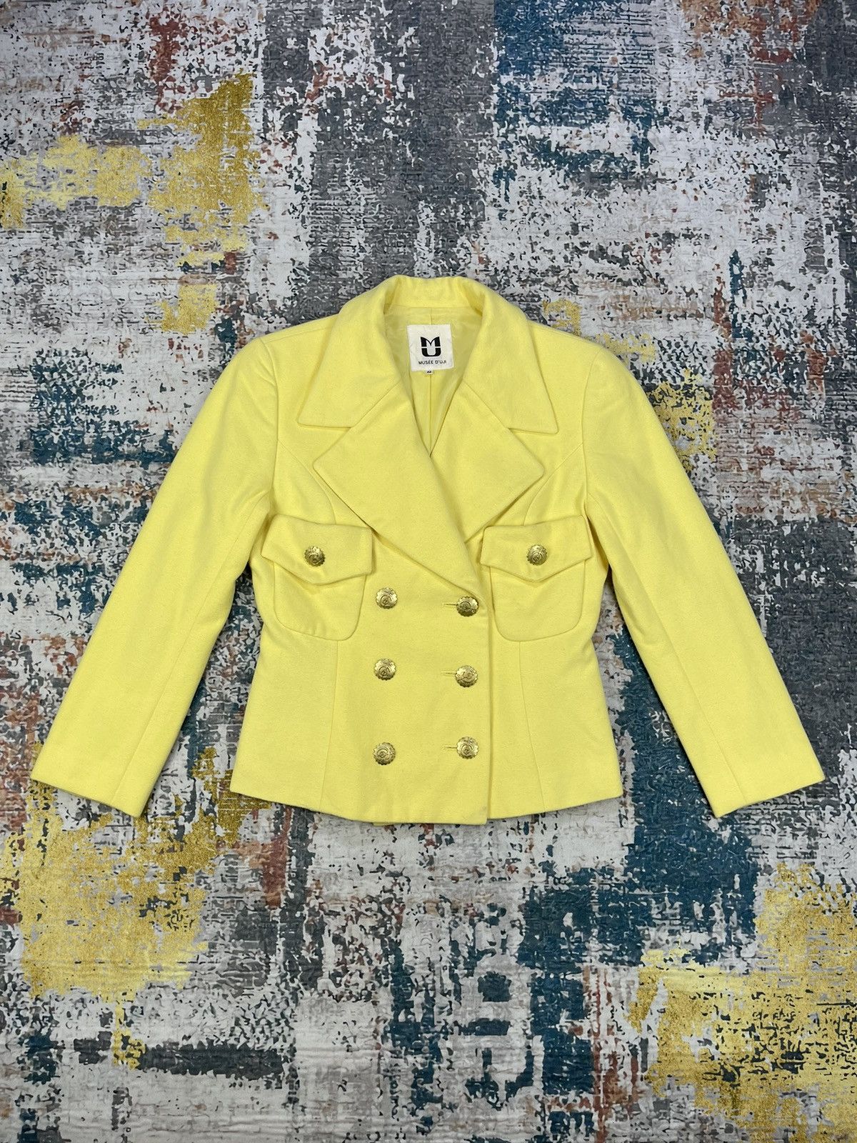 Japanese Brand Musee D Uji Double Breasted Double Lapel Jacket Size XS / US 0-2 / IT 36-38 - 1 Thumbnail