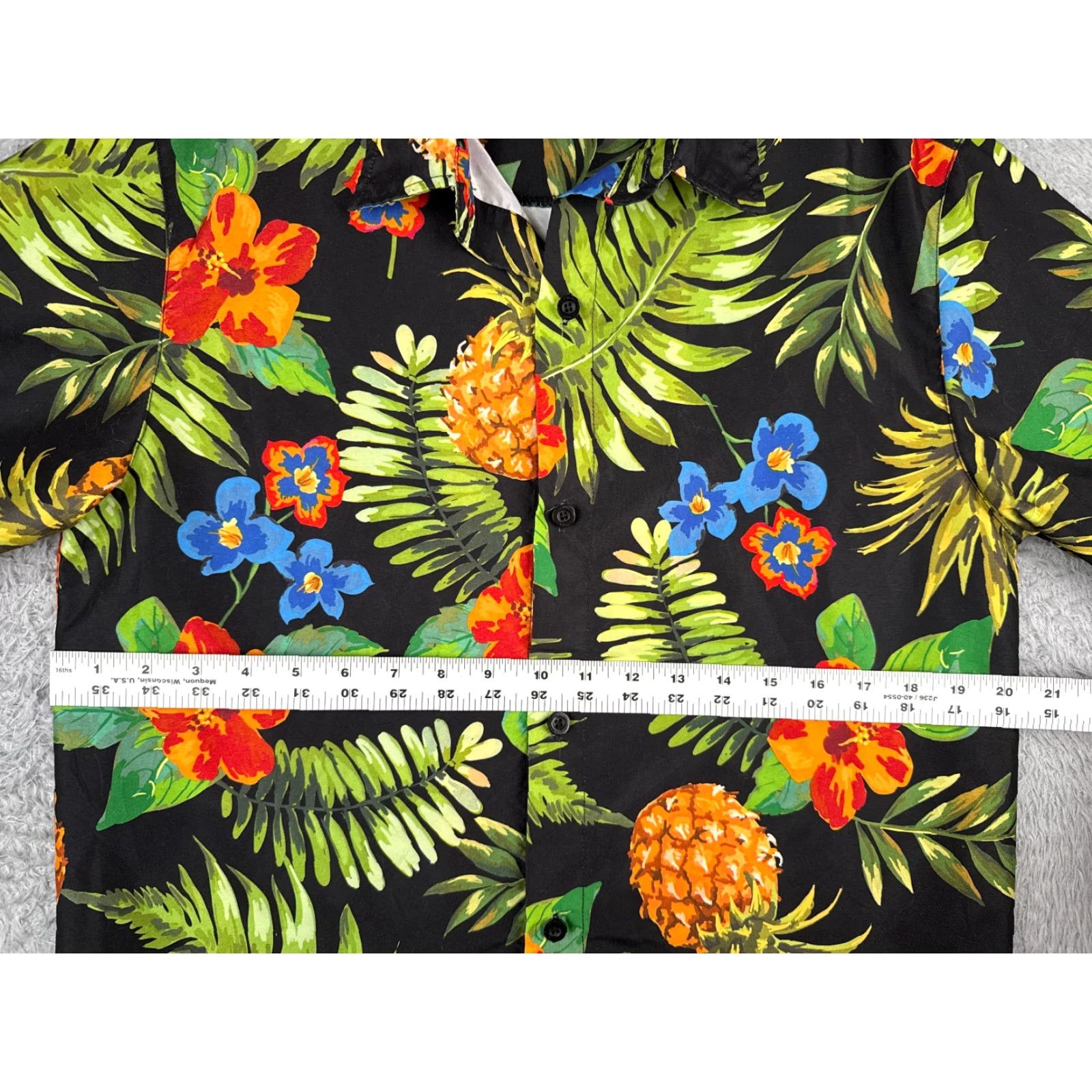Vintage Rebel Minds Shirt Men Small Black Floral Hawaiian Button-Up 100% Polyester Size US S / EU 44-46 / 1 - 7 Thumbnail