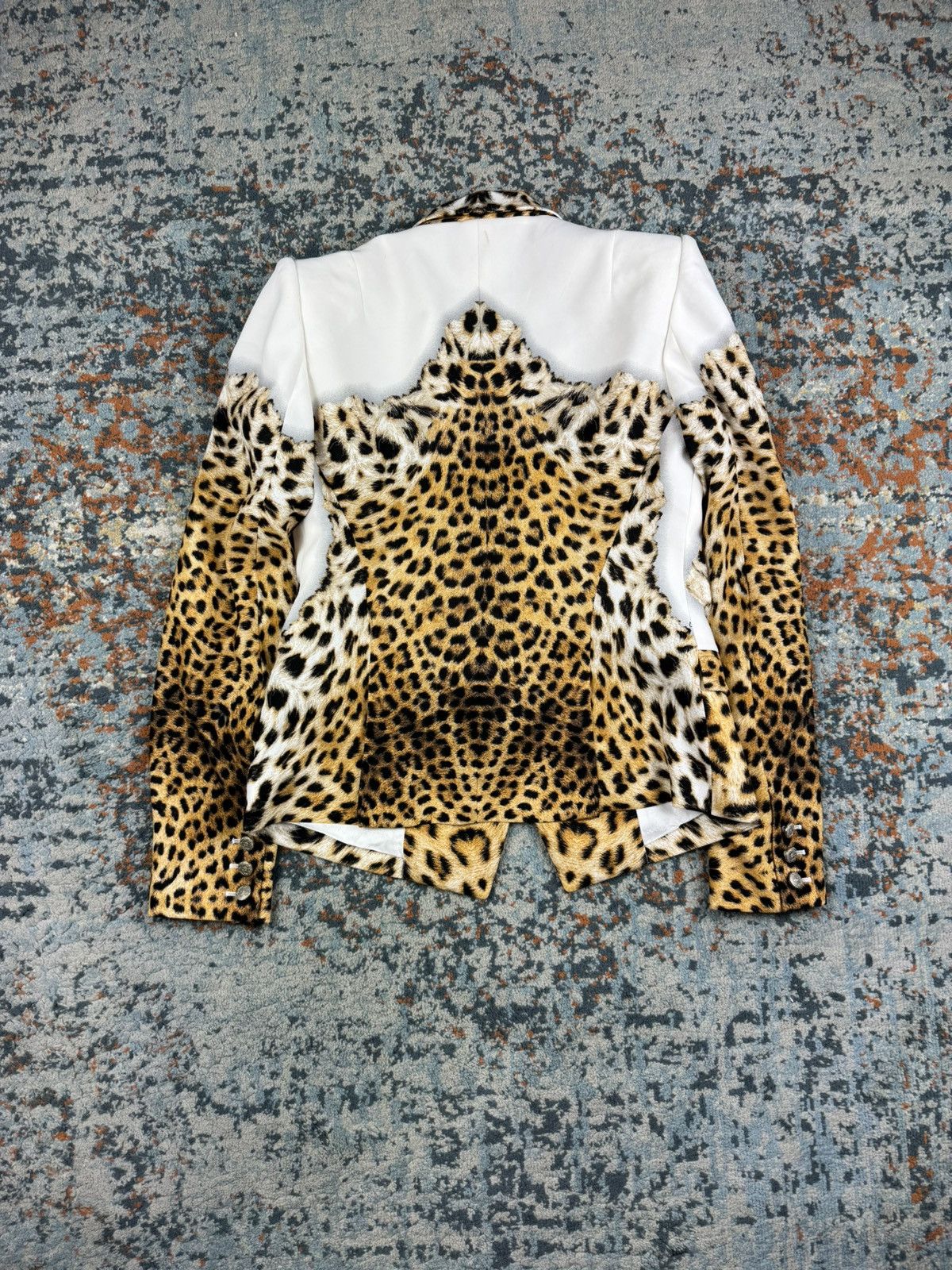 Just Cavalli Just Cavalli animal leopard print white blazer glamour y2k Size L / US 10 / IT 46 - 2 Thumbnail