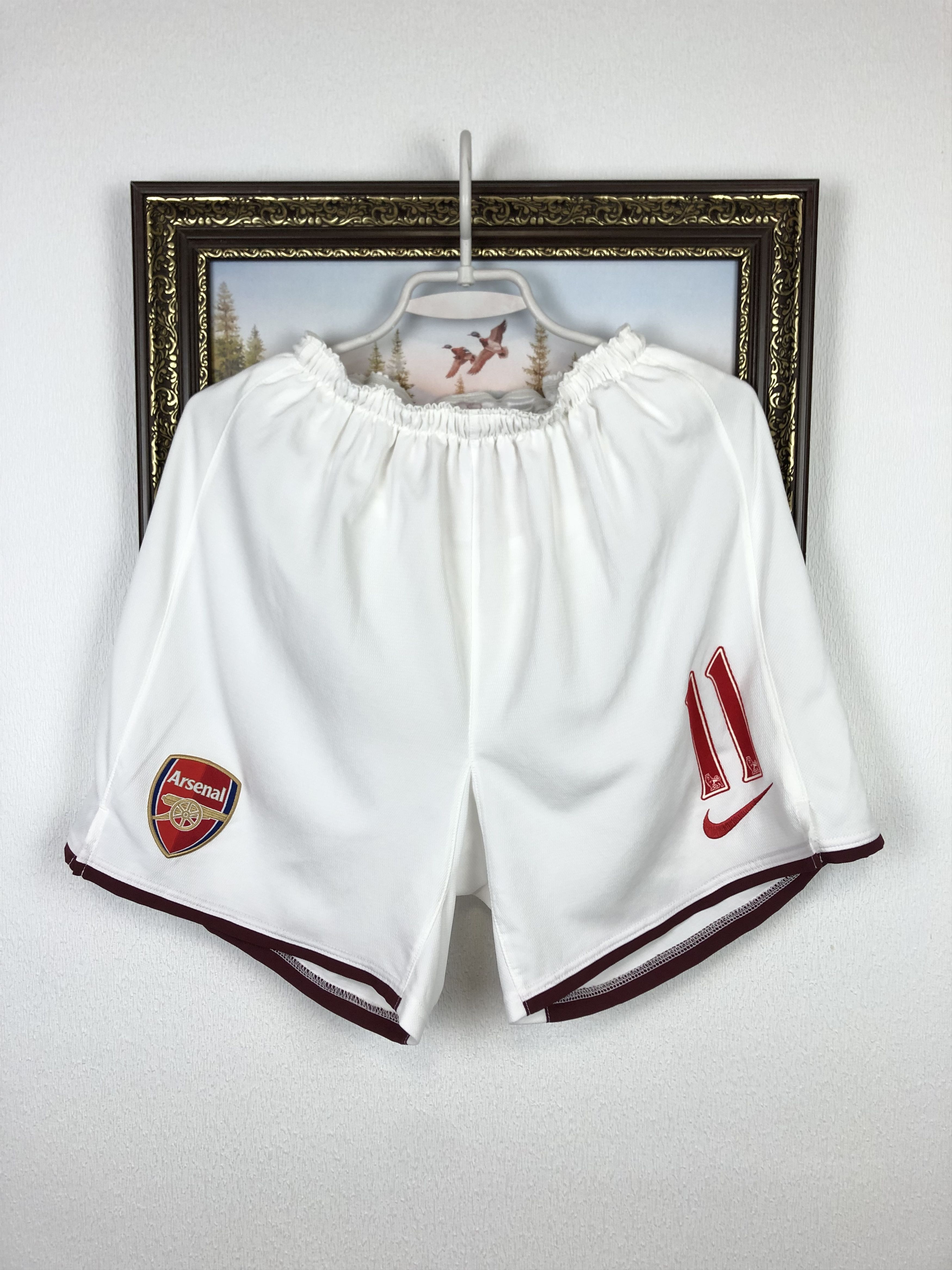 Vintage Nike Arsenal Football Shorts #11 Van Persie Soccer M