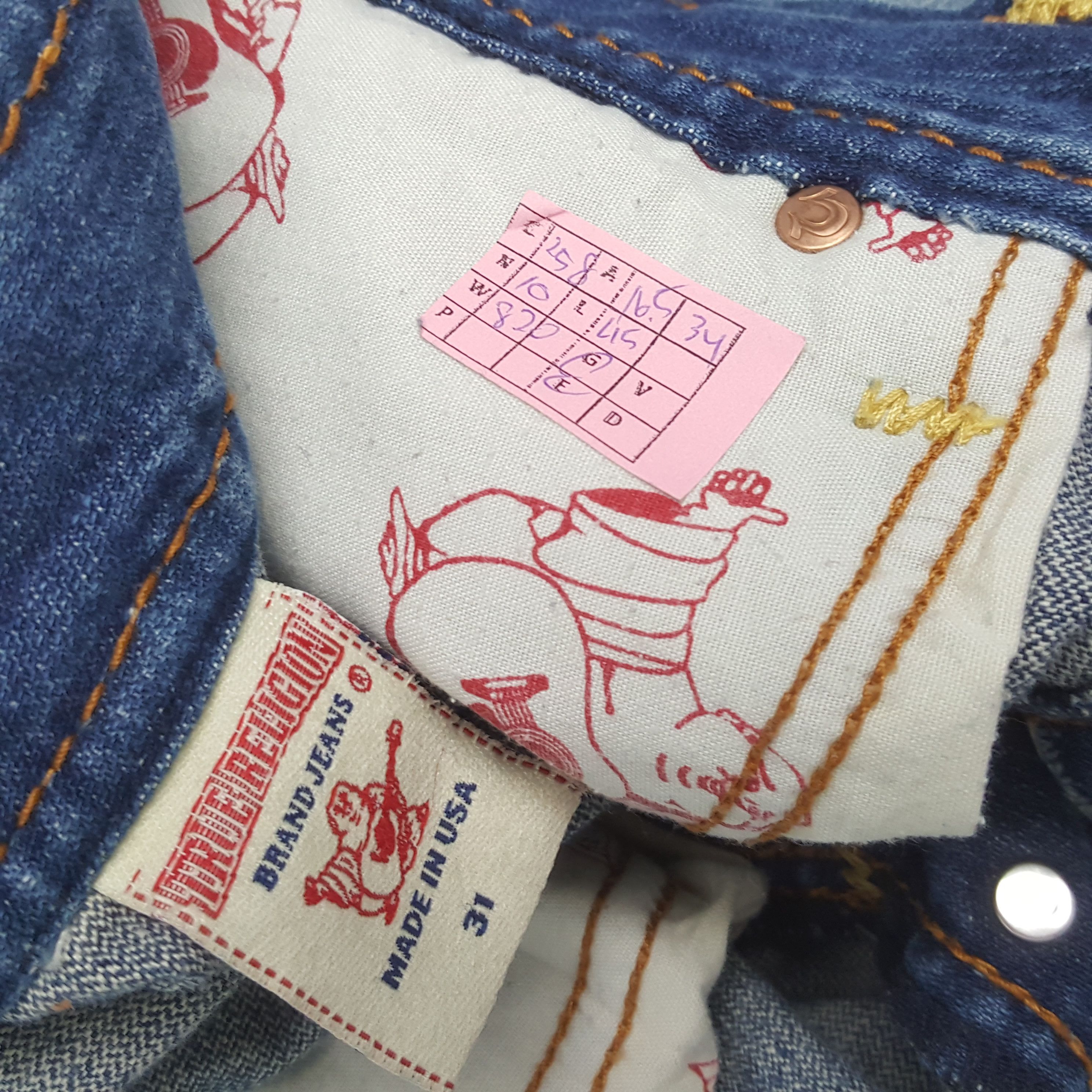 True Religion × Vintage TRUE RELIGION Streetwear Style Billy Giant Big T Jeans Size US 33 - 13 Thumbnail