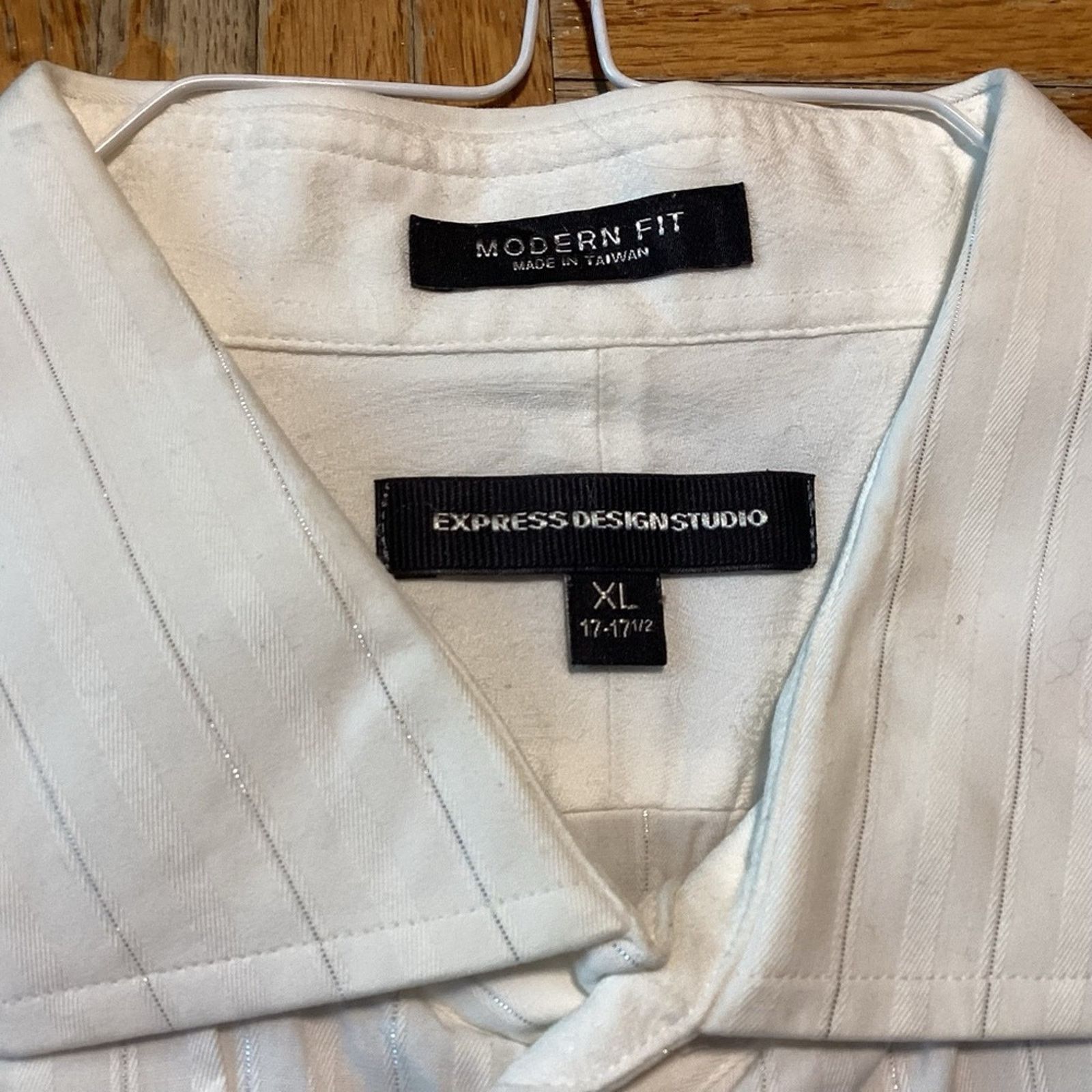 Express Express Design Studio Modern Fit Dress Shirt Size US XL / EU 56 / 4 - 3 Thumbnail
