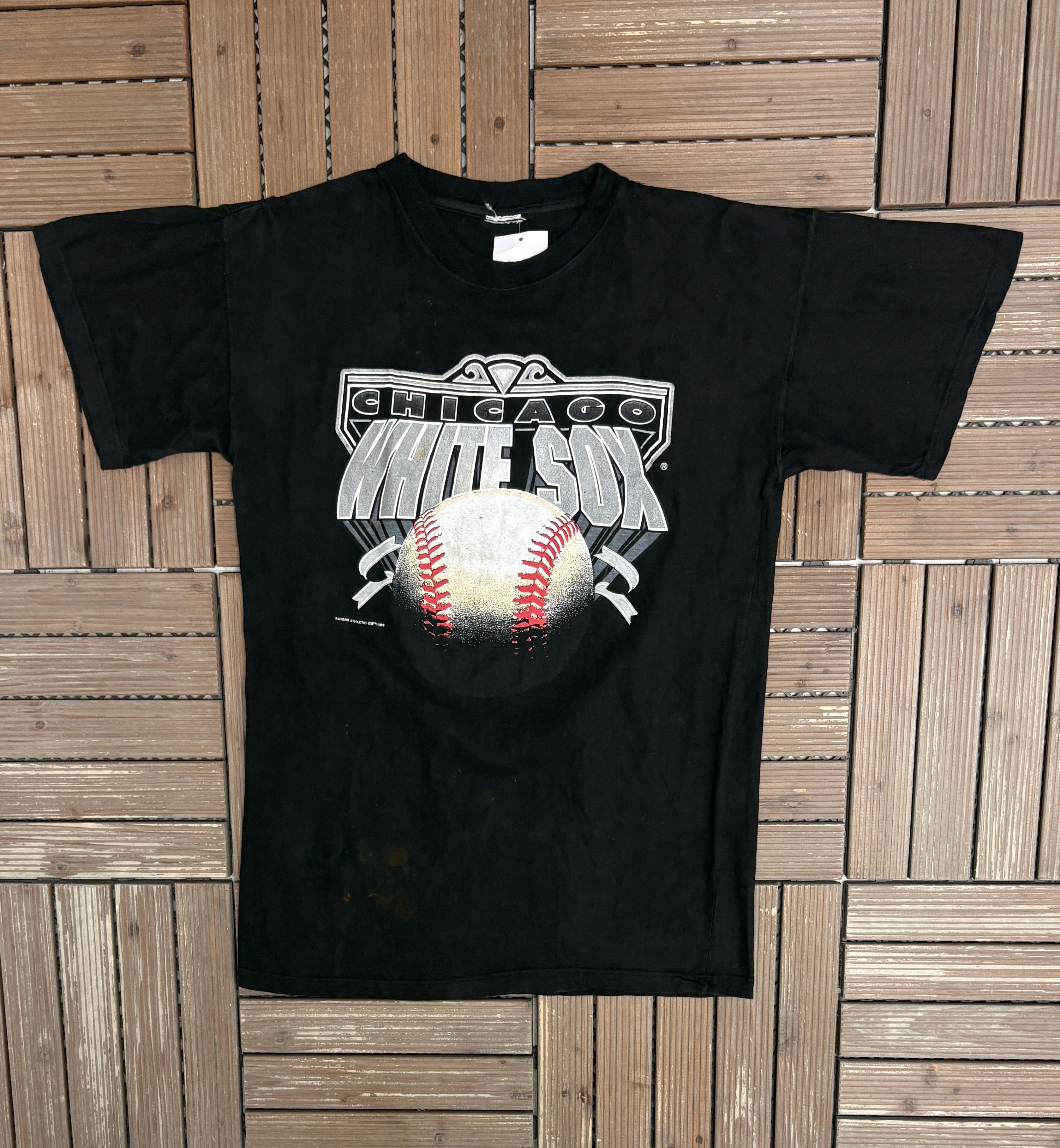 Vintage Chicago White Sox Vintage Black T-Shirt Tee Size US L / EU 52-54 / 3 - 1 Thumbnail