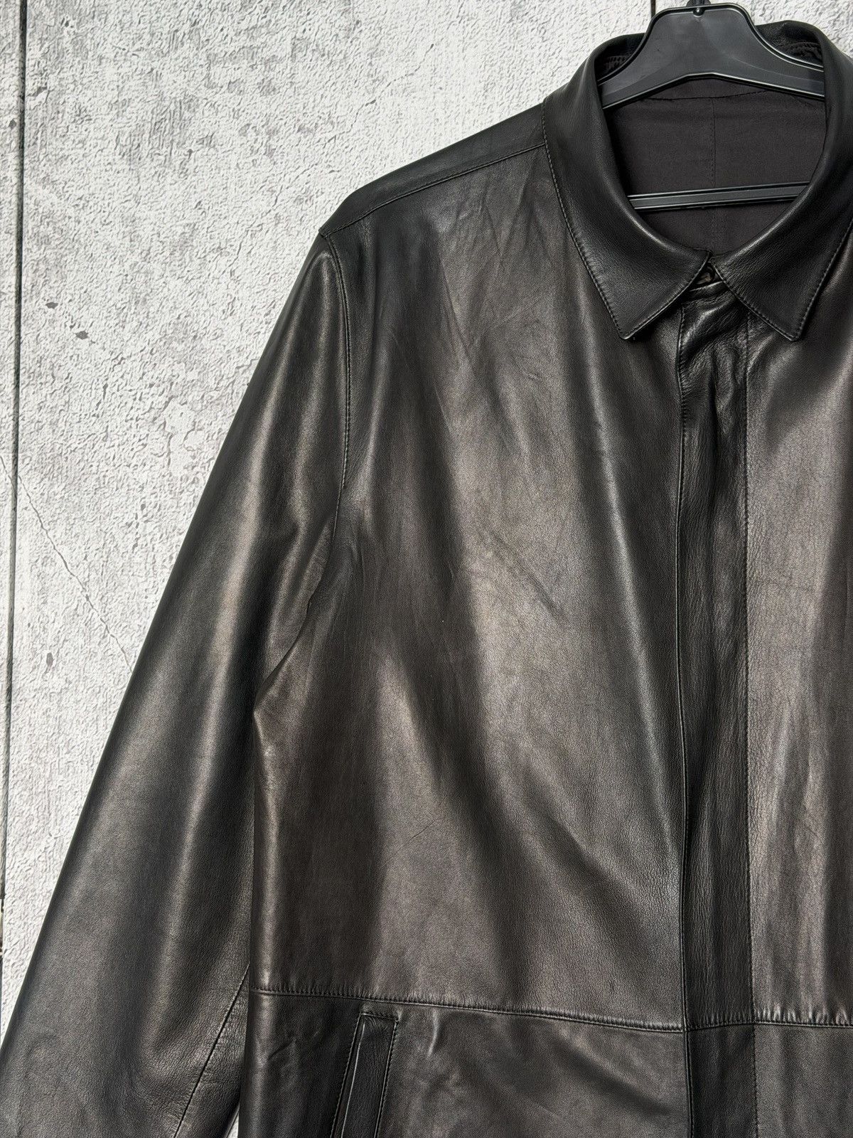Ermenegildo Zegna Ermenegildo Zegna Mens Reversible Leather Zip-Up Coat Jacket Size US L / EU 52-54 / 3 - 6 Thumbnail