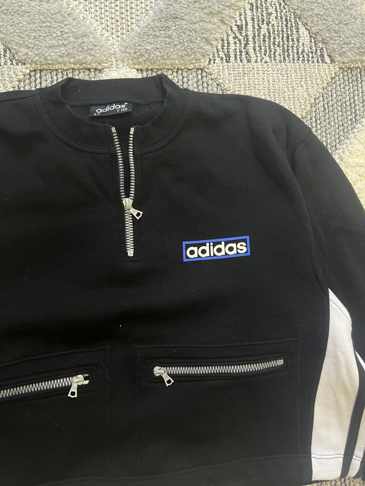 Adidas × Vintage ADIDAS VINTAGE 1/4 ZIP SWEATSHIRT BIG LOGO Size M / US 6-8 / IT 42-44 - 2 Thumbnail