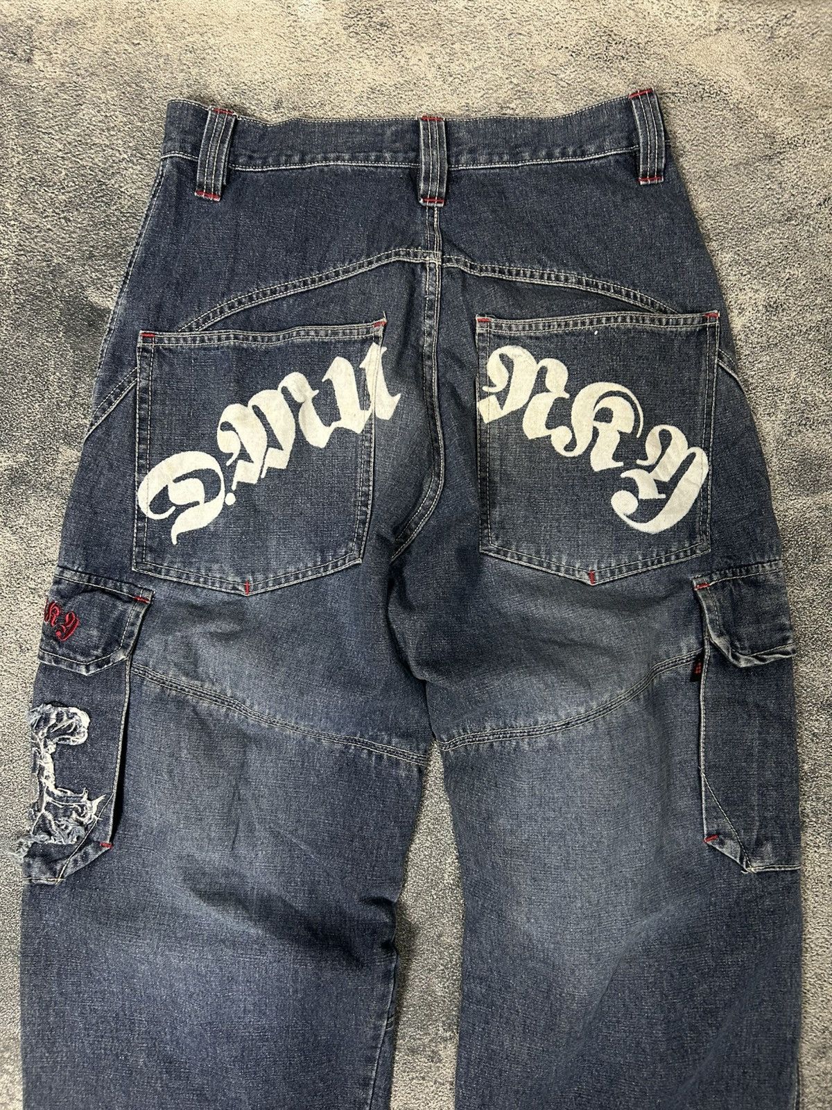 DrunknMunky Y2k Vtg Drunknmunky Baggy Jeans Embroidered Skull Size US 28 / EU 44 - 8 Thumbnail