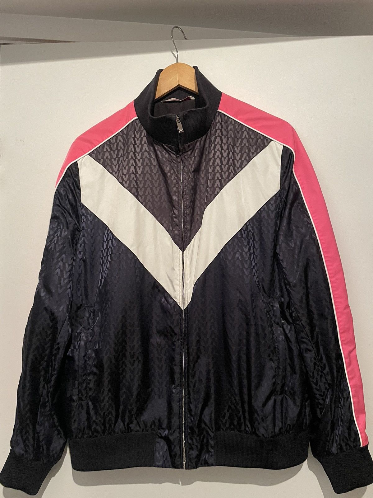 image of Valentino Track Jacket; Size Small in Blue, Men's