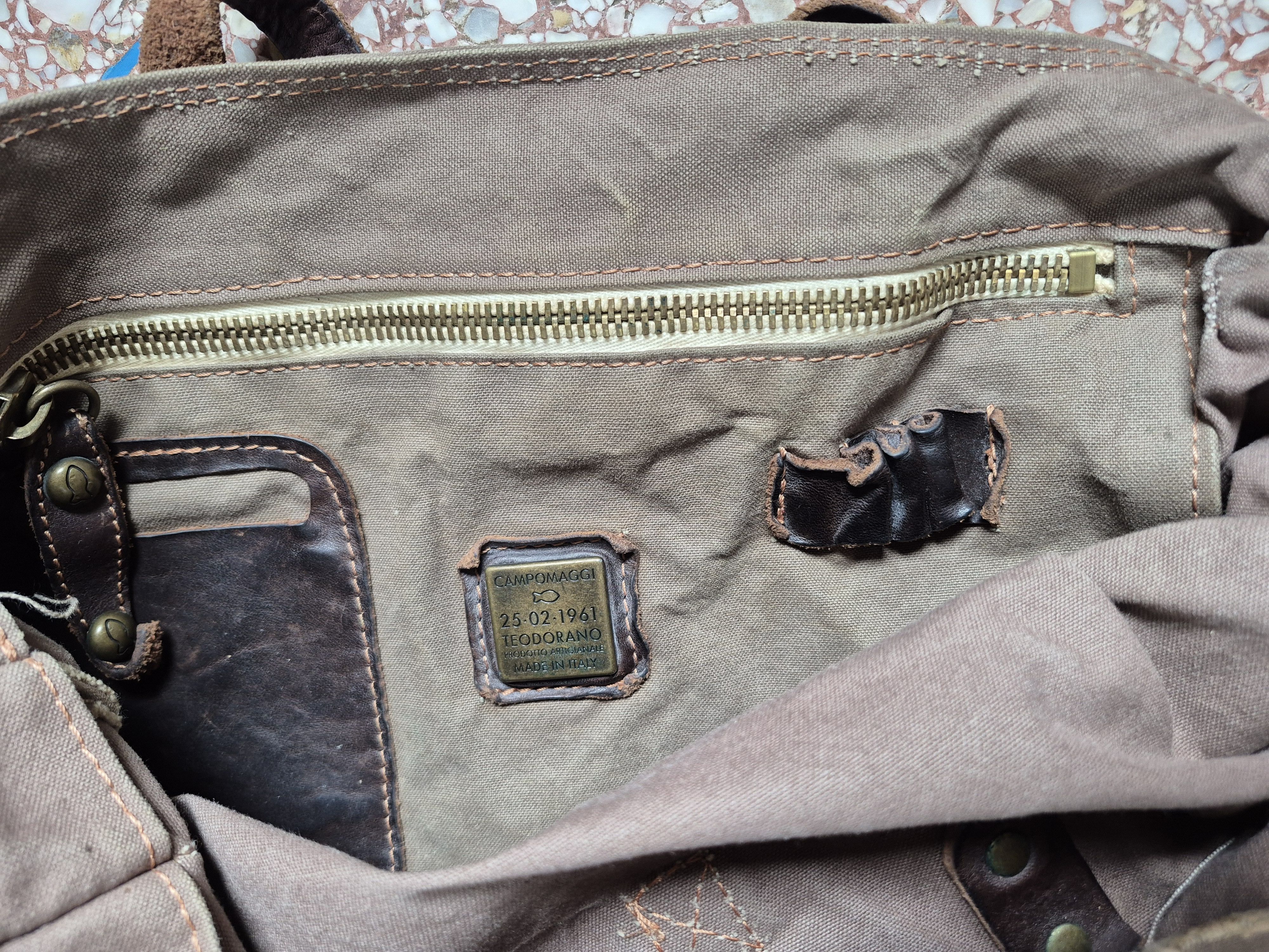 Campomaggi Vintage Campomaggi Teodorano Printed Canvas Leather Size ONE SIZE - 11 Thumbnail