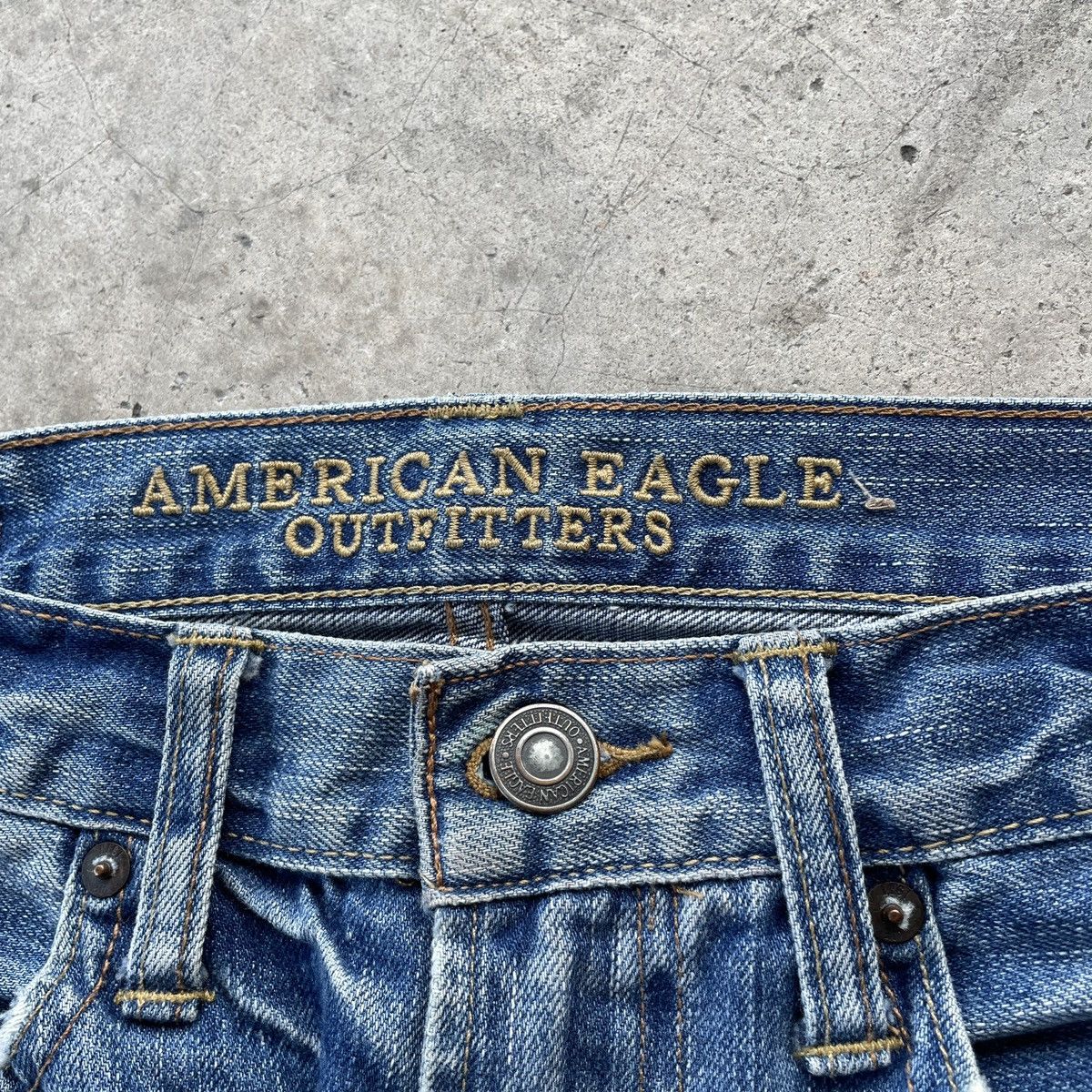 American Eagle Outfitters × Jean × Vintage Vintage American Eagle Outfitters Distressed Faded Jeans Size US 31 - 6 Thumbnail