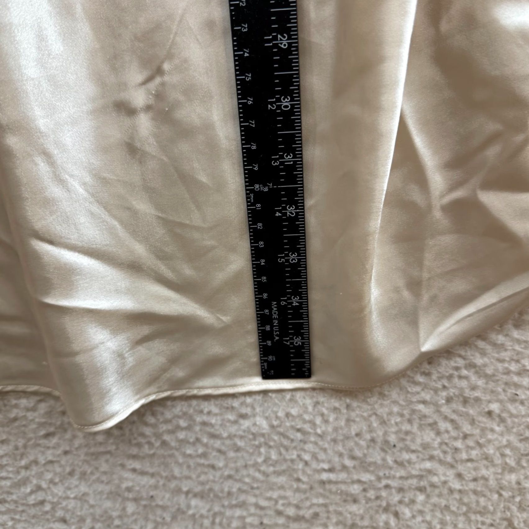 Vintage VINTAGE 90s Y2K Slip Dress L Large Cream Ivory Satin Lace Coquette Cottagecore Nike? Size L / US 10 / IT 46 - 6 Thumbnail
