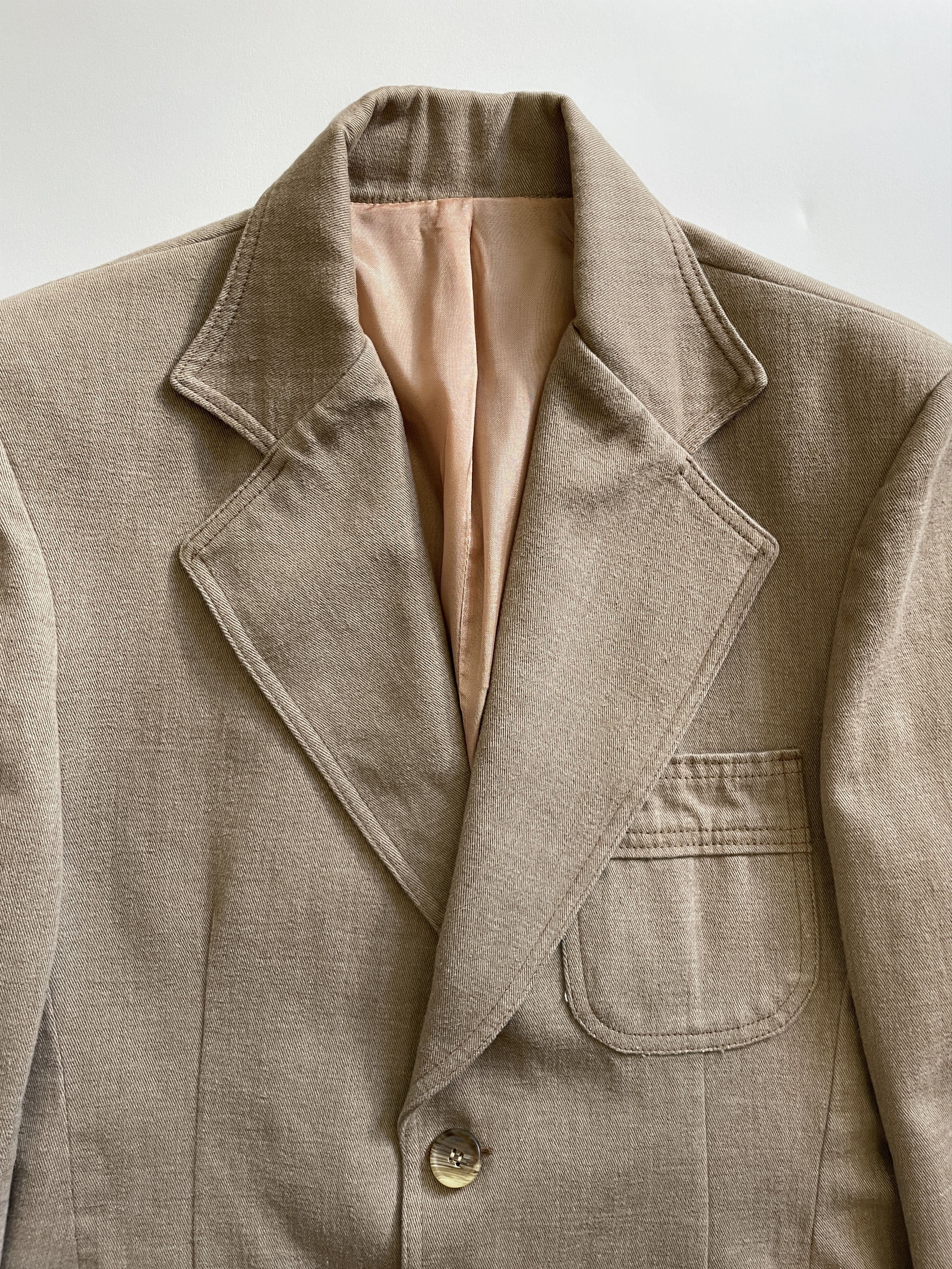 Vintage 1970s Chunky Collar Blazer Size 38R - 2 Thumbnail