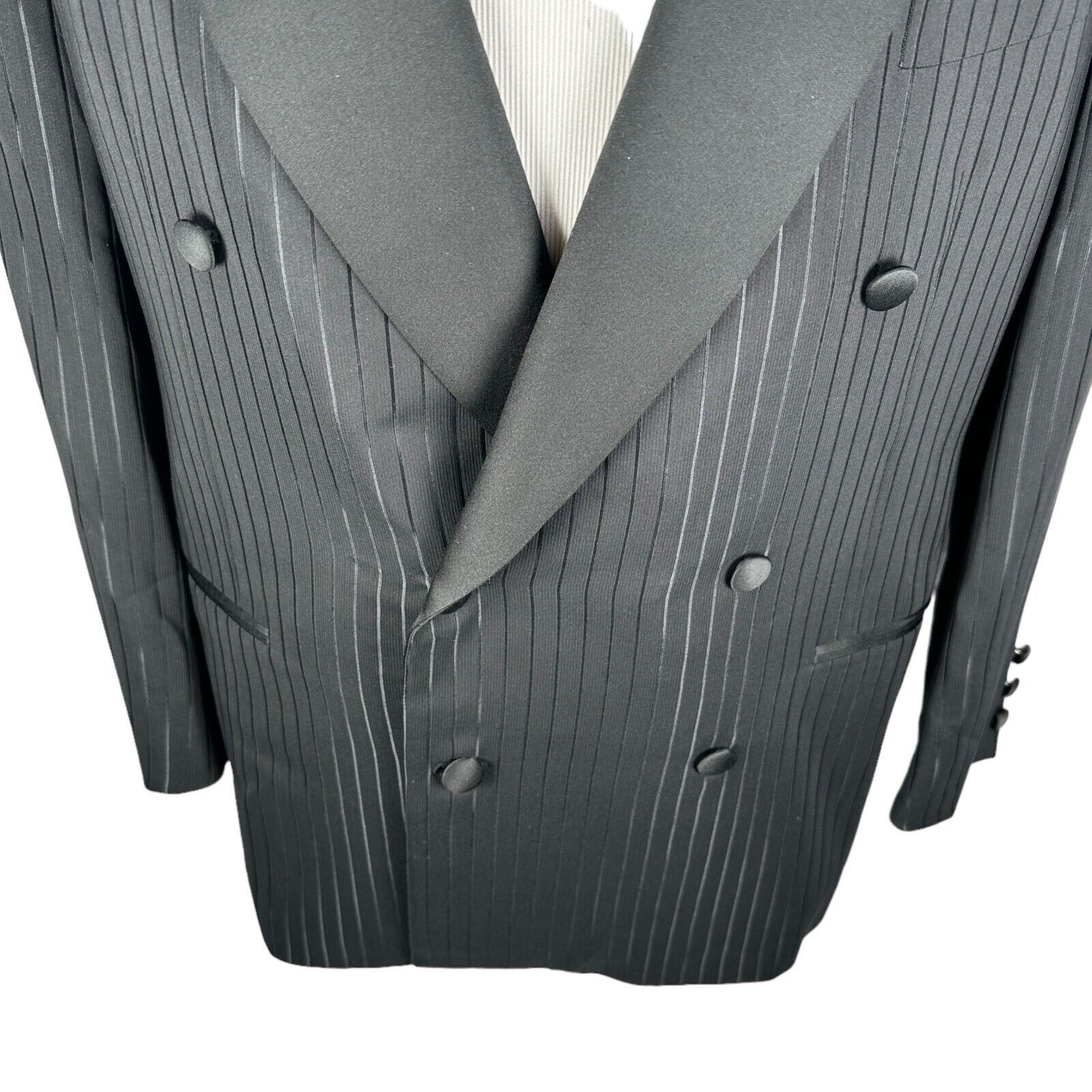 Belvest Belvest Blazer Jacket Men 44R Black Wool Tuxedo Peak Lapel Size 44R - 4 Thumbnail