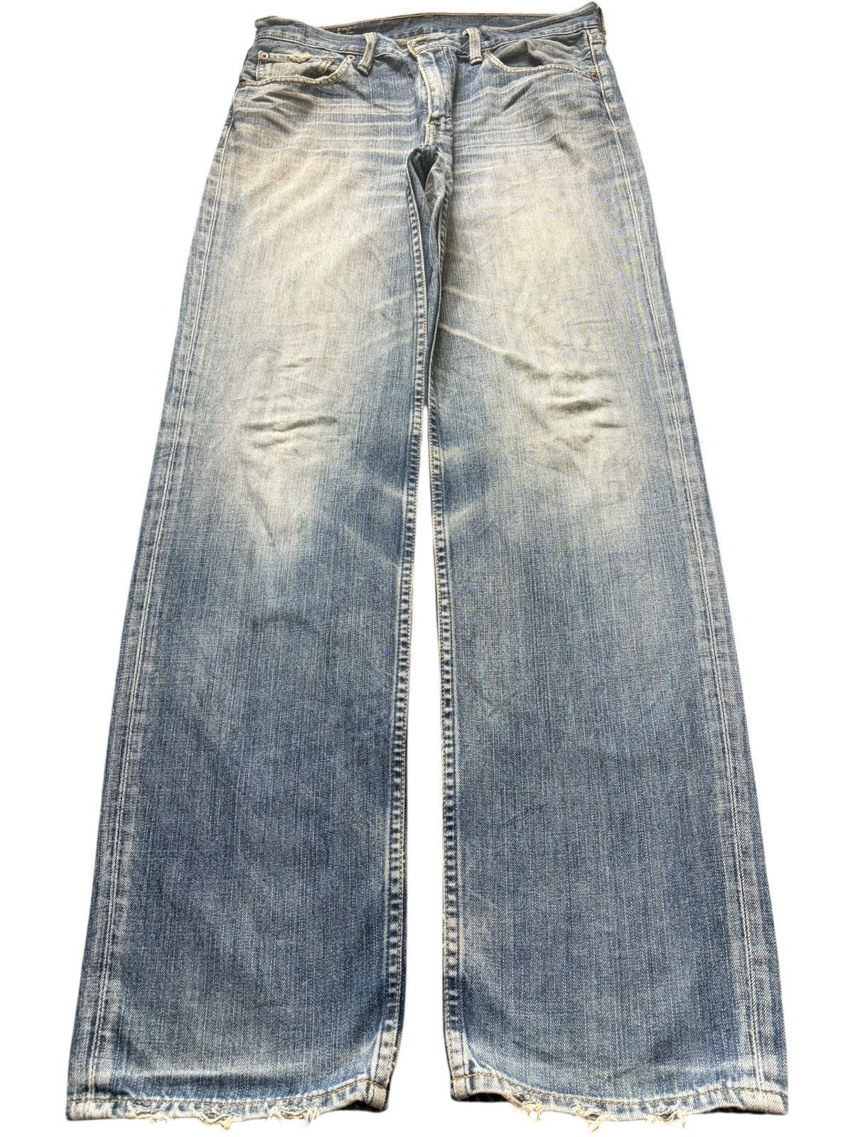 Levi's Vintage 90s Levis 502 Mud Wash Distress Loose Jeans Size US 33 - 1 Thumbnail