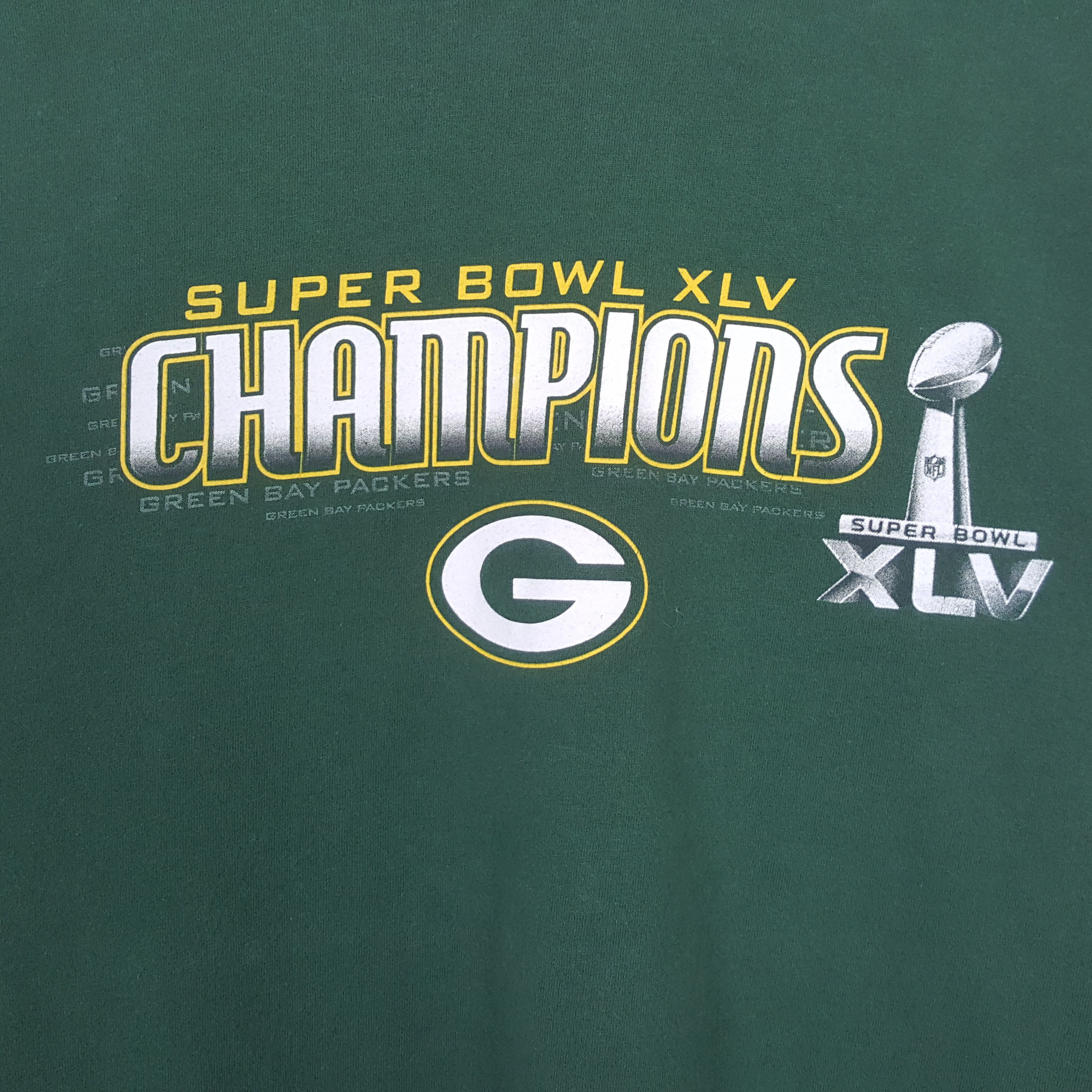 NFL × Vintage Green Bay Packers Super Bowl CHAMPIONS NFL Tshirt C285N15 Size US L / EU 52-54 / 3 - 2 Thumbnail
