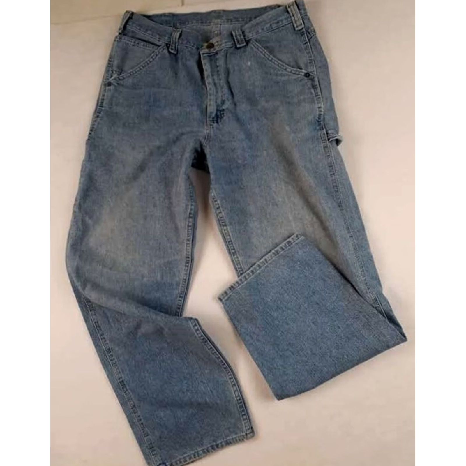 Lee Lee Jeans Carpenter Mens 34x31 Blue EUC Regular Cotton Inseam 31 Classic Fit Jeans Size US 34 / EU 50 - 2 Thumbnail