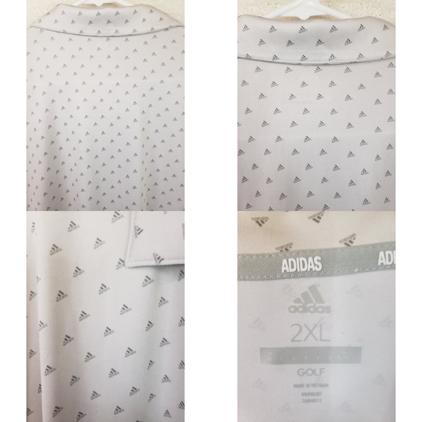 Adidas Adidas Golf Polo Shirt Mens 2XL Gray Geometric Performance All Over Print Polo Shirt Mens XXL Gray Geometric Adidas Logo Activewear Polo Mens 2XL Size US XXL / EU 58 / 5 - 8 Thumbnail