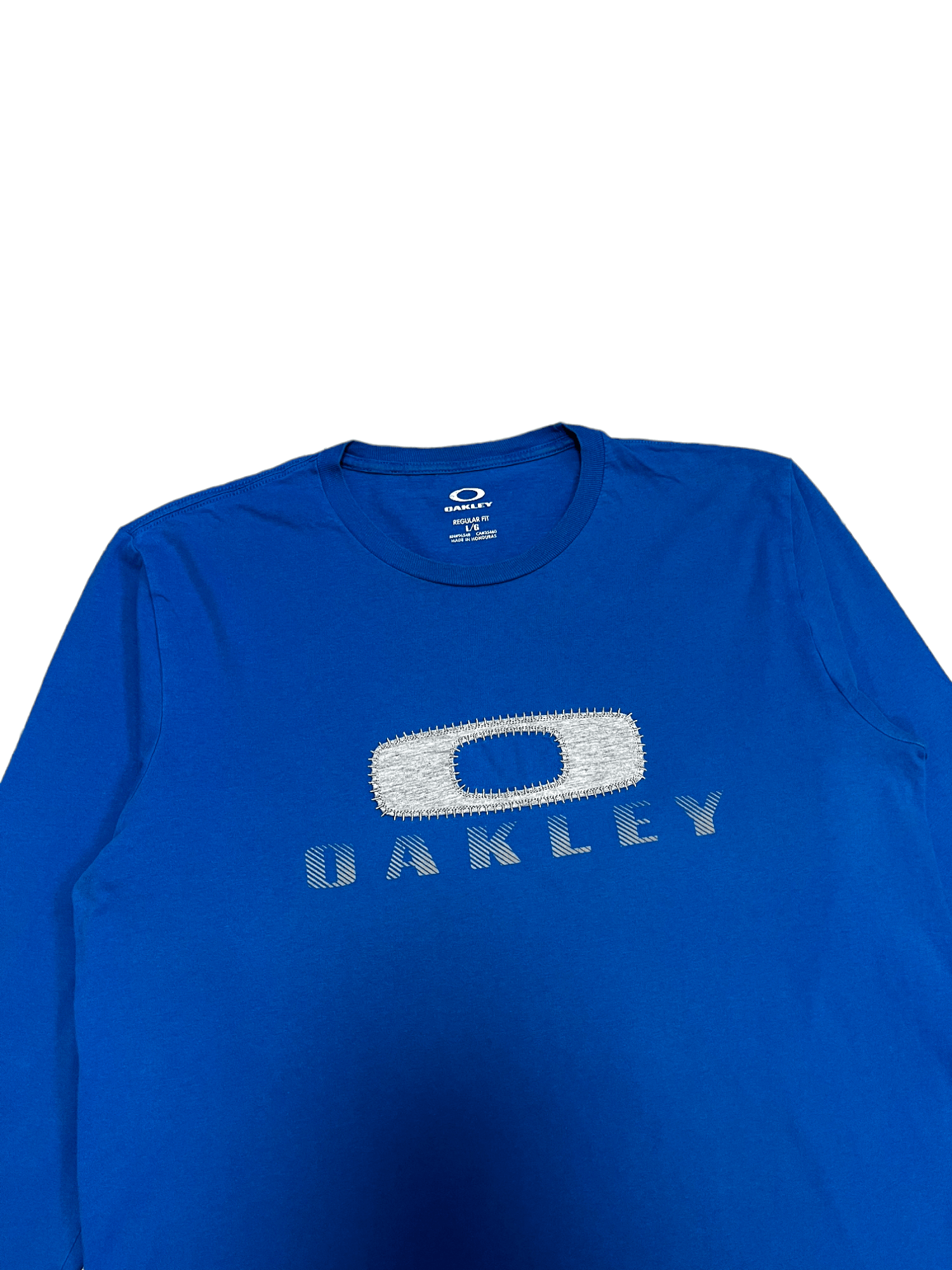 Oakley 🔵 OAKLEY Y2K STREETWEAR BIG LOGO BLUE VINTAGE LONG SLEEVE Size US L / EU 52-54 / 3 - 3 Thumbnail