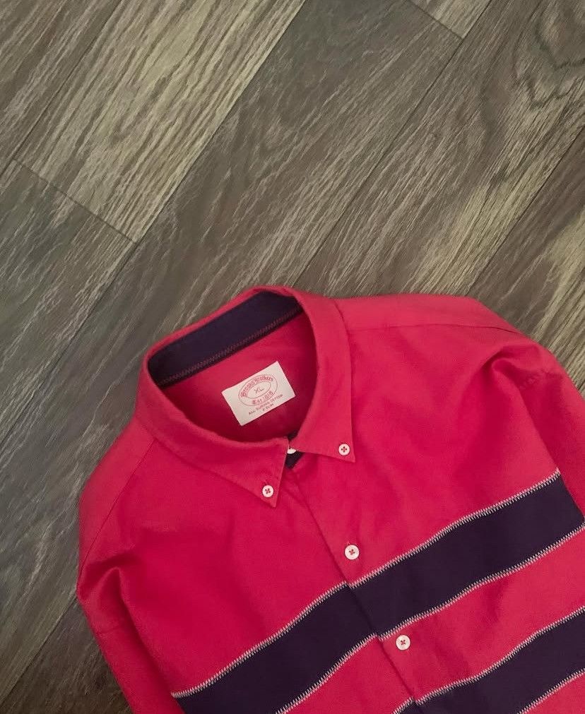 Brooks Brothers Mens Shirt BROOKS BROTHERS Cotton Elbow PatchLong Sleeve Size US XL / EU 56 / 4 - 3 Thumbnail