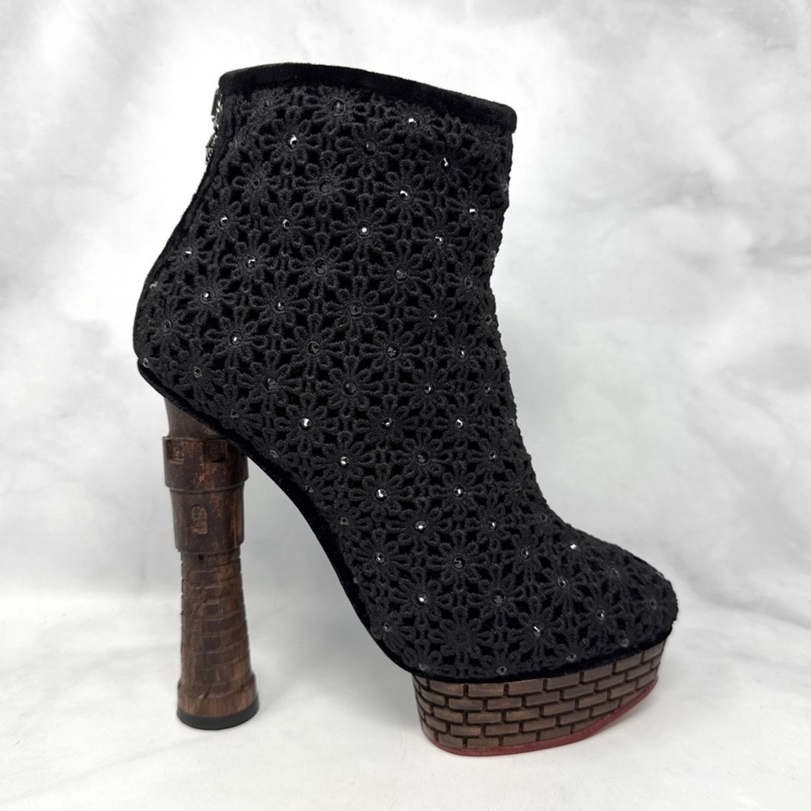 Charlotte Olympia Charlotte Olympia Damsel Castle Tower Crochet Platform Boots Size US 8 / IT 38 - 4 Thumbnail