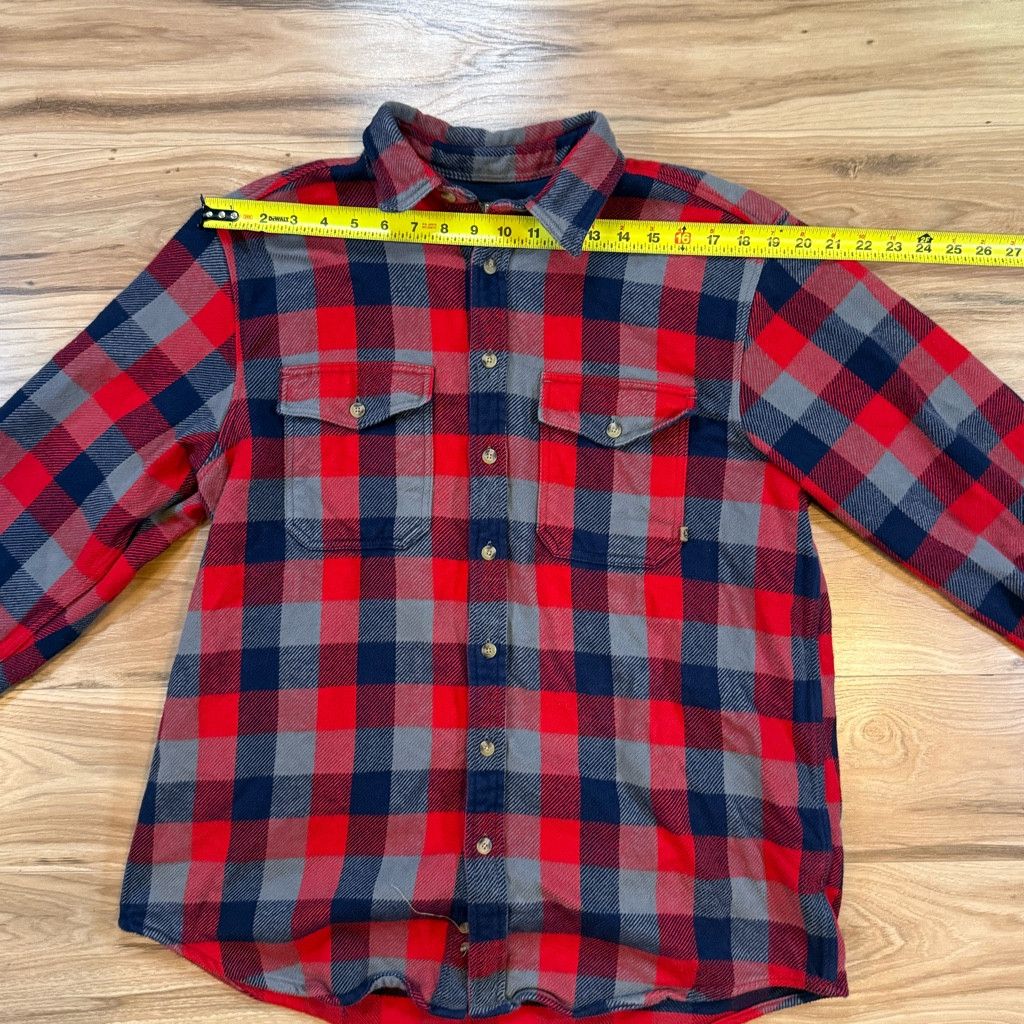 WISDOM Gander Mountain Red Navy Buffalo Check Flannel LT Size US L / EU 52-54 / 3 - 3 Thumbnail