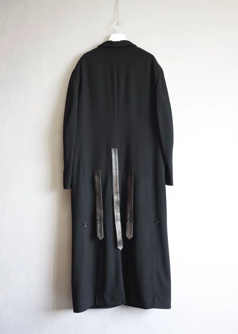 Yohji Yamamoto Yohji Yamamoto 24AW Flannel Stripe Drape Coat 2504-Nextarro Size US XL / EU 56 / 4 - 4 Thumbnail