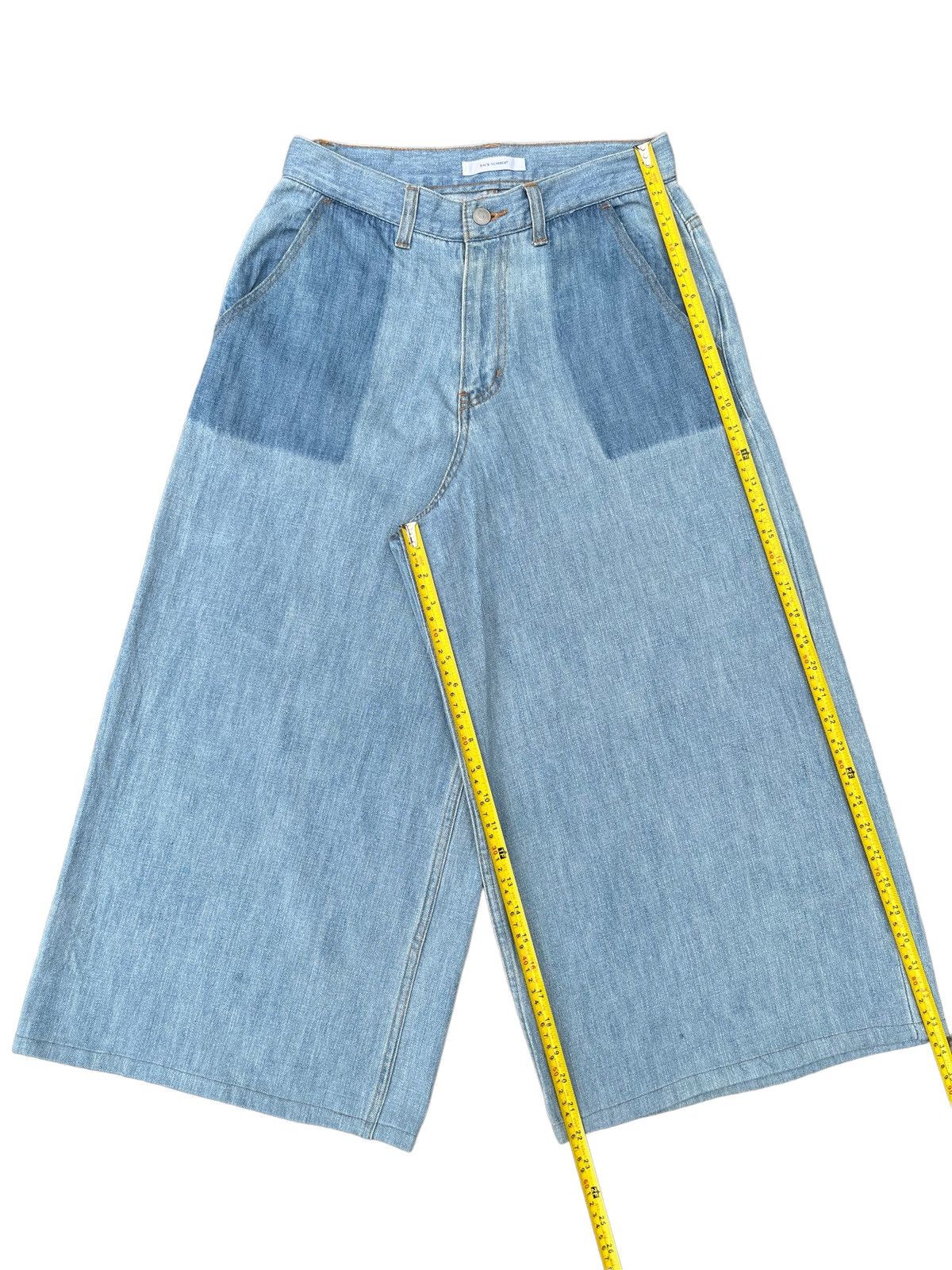 Japanese Brand Vintage Japanese Brand Light Blue Knee Length Wide Leg Jeans Size US 28 / EU 44 - 10 Thumbnail
