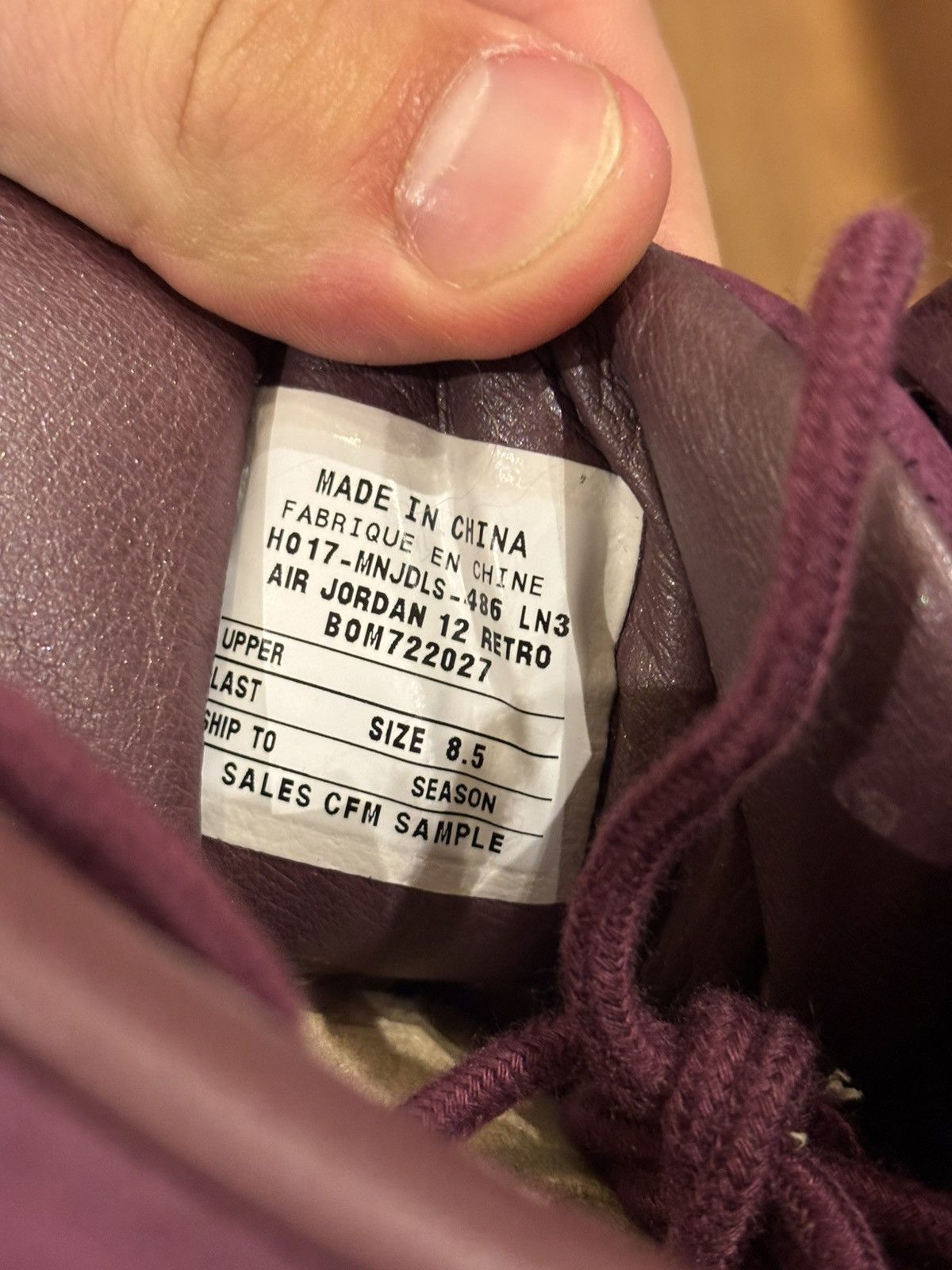 Jordan Brand Jordan 12 High PSNY ‘Bordeaux’ Size US 8.5 / EU 41-42 - 6 Thumbnail