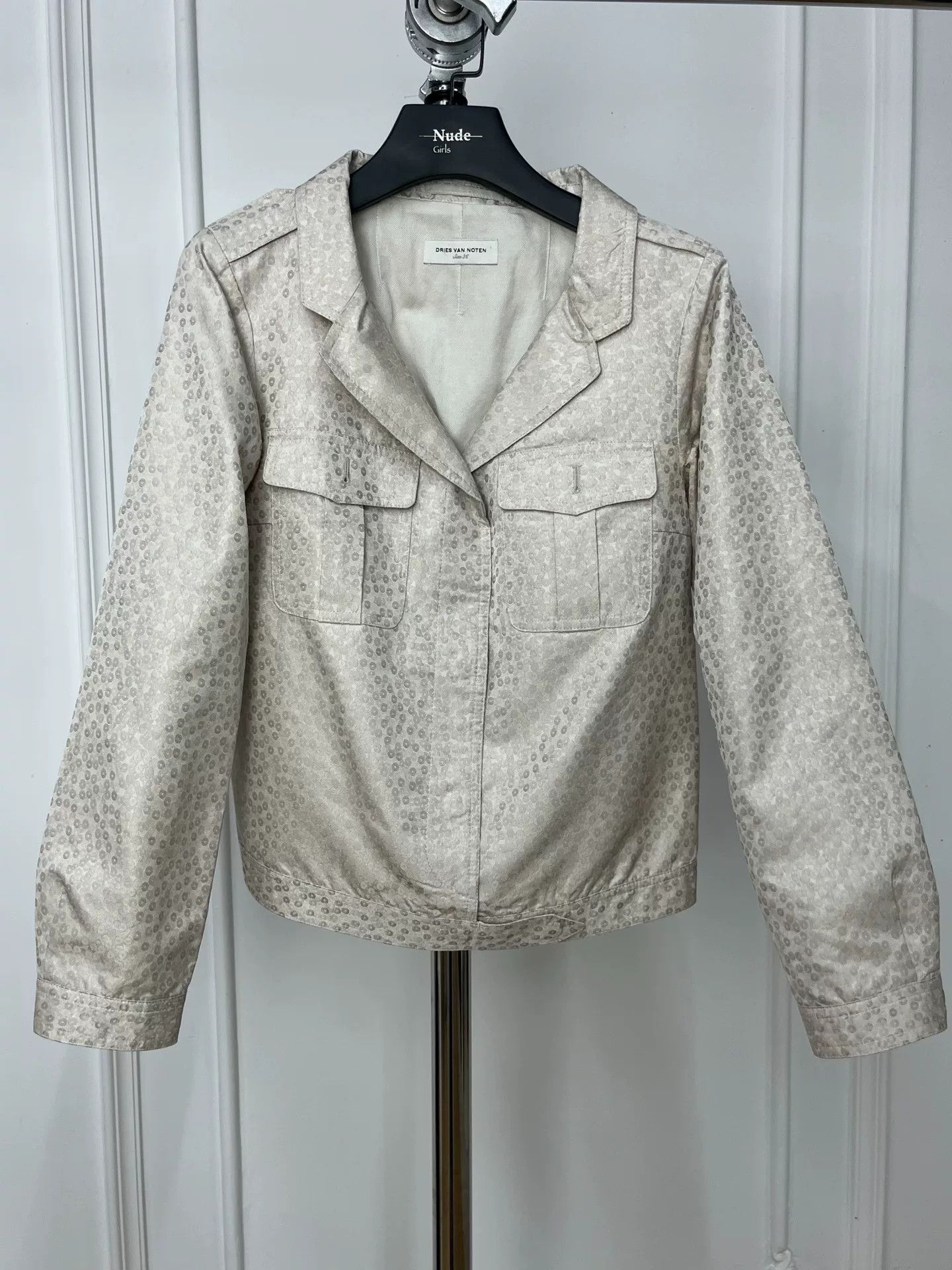 Dries Van Noten beige dries van noten outerwear jacket Size S / US 4 / IT 40 - 1 Thumbnail