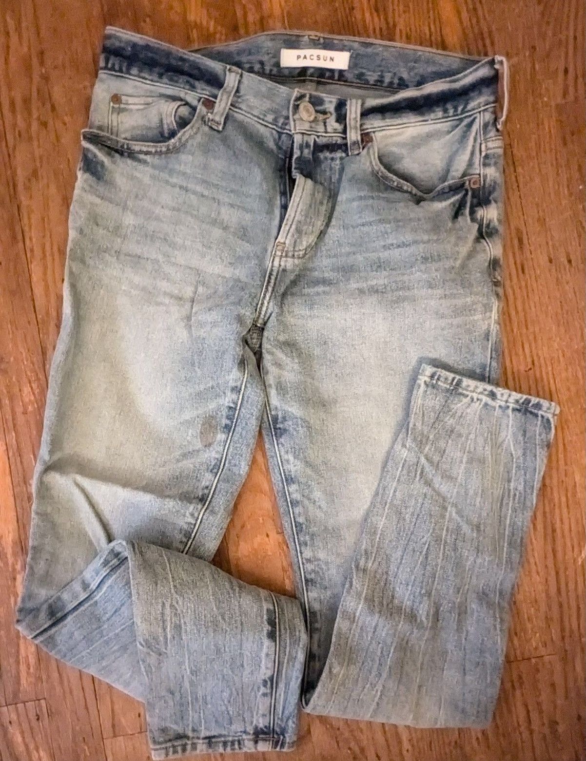 Pacsun Indigo Stacked Skinny Pacsun Jeans 30x30 Size US 30 / EU 46 - 1 Preview