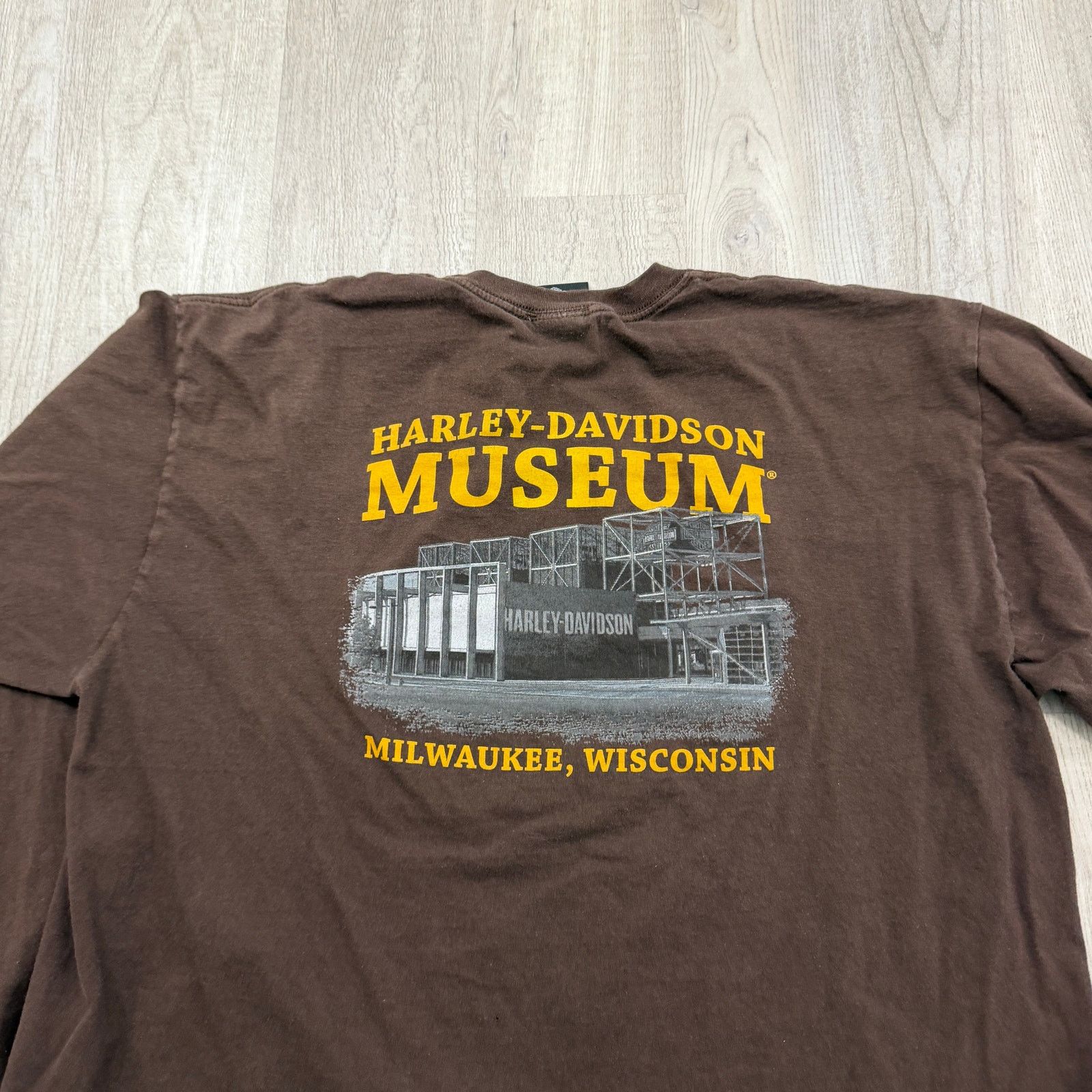 Harley Davidson Vintage Harley Davidson Shirt Men's 2XL Brown Long Sleeve Size US XXL / EU 58 / 5 - 7 Thumbnail
