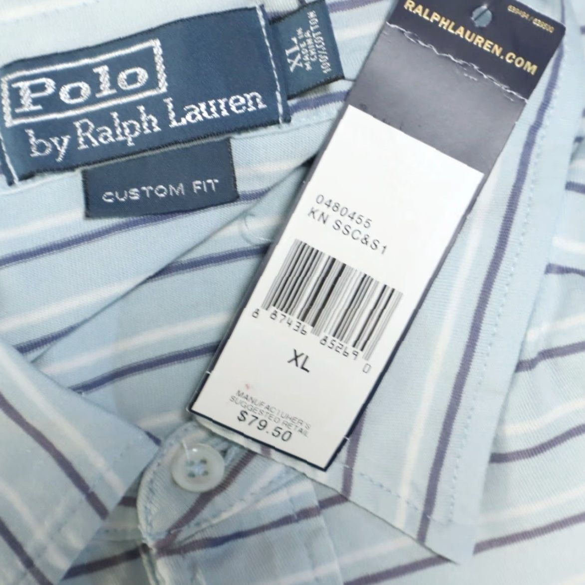Polo Ralph Lauren Polo Ralph Lauren Lightweight Cotton Striped Polo Shirt Blue Men's XL Shirt Size US XL / EU 56 / 4 - 6 Thumbnail