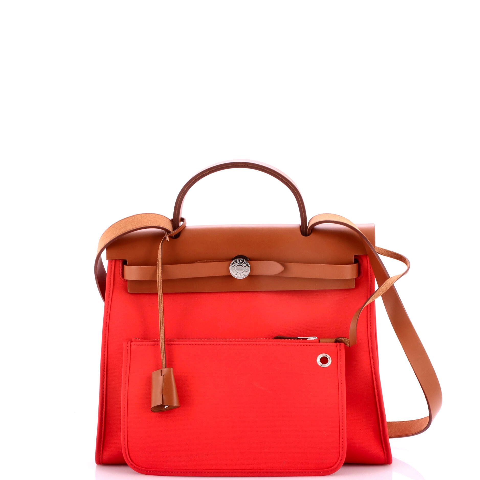 Hermes Herbag Zip Leather and Toile 31 Size ONE SIZE - 1 Thumbnail
