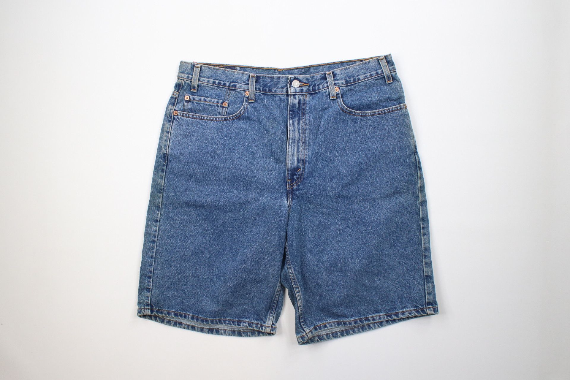 Levi's × Vintage Vintage 90s Levis 550 Relaxed Fit Denim Jean Shorts Jorts Size US 38 / EU 54 - 1 Thumbnail