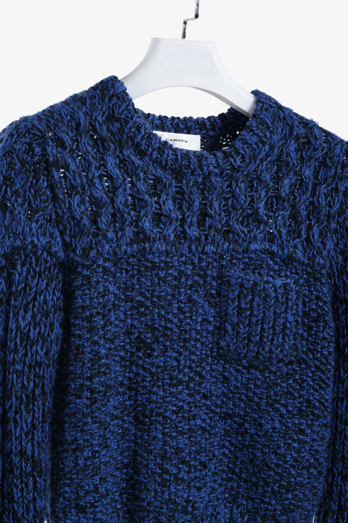 Carven Carven Chunky Cable Knit Black Blue Sweater Size S / US 4 / IT 40 - 3 Thumbnail