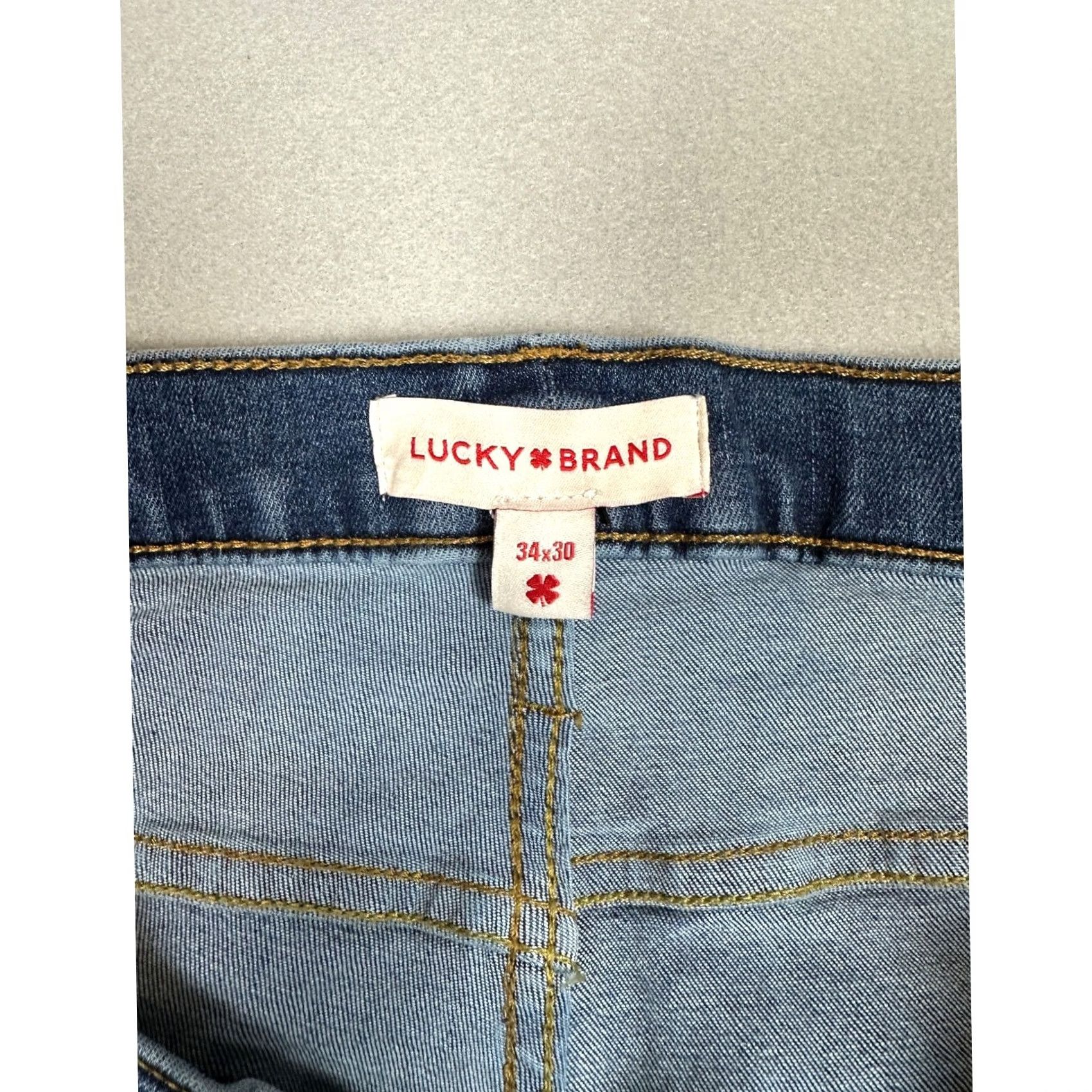Lucky Brand Lucky Brand 221 Straight Jeans Mens 34x30 Blue Medium Wash Denim Pants Size US 34 / EU 50 - 4 Thumbnail